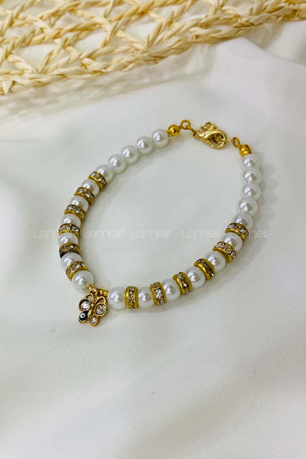 Modalamelif İnci Kelebek Bileklik