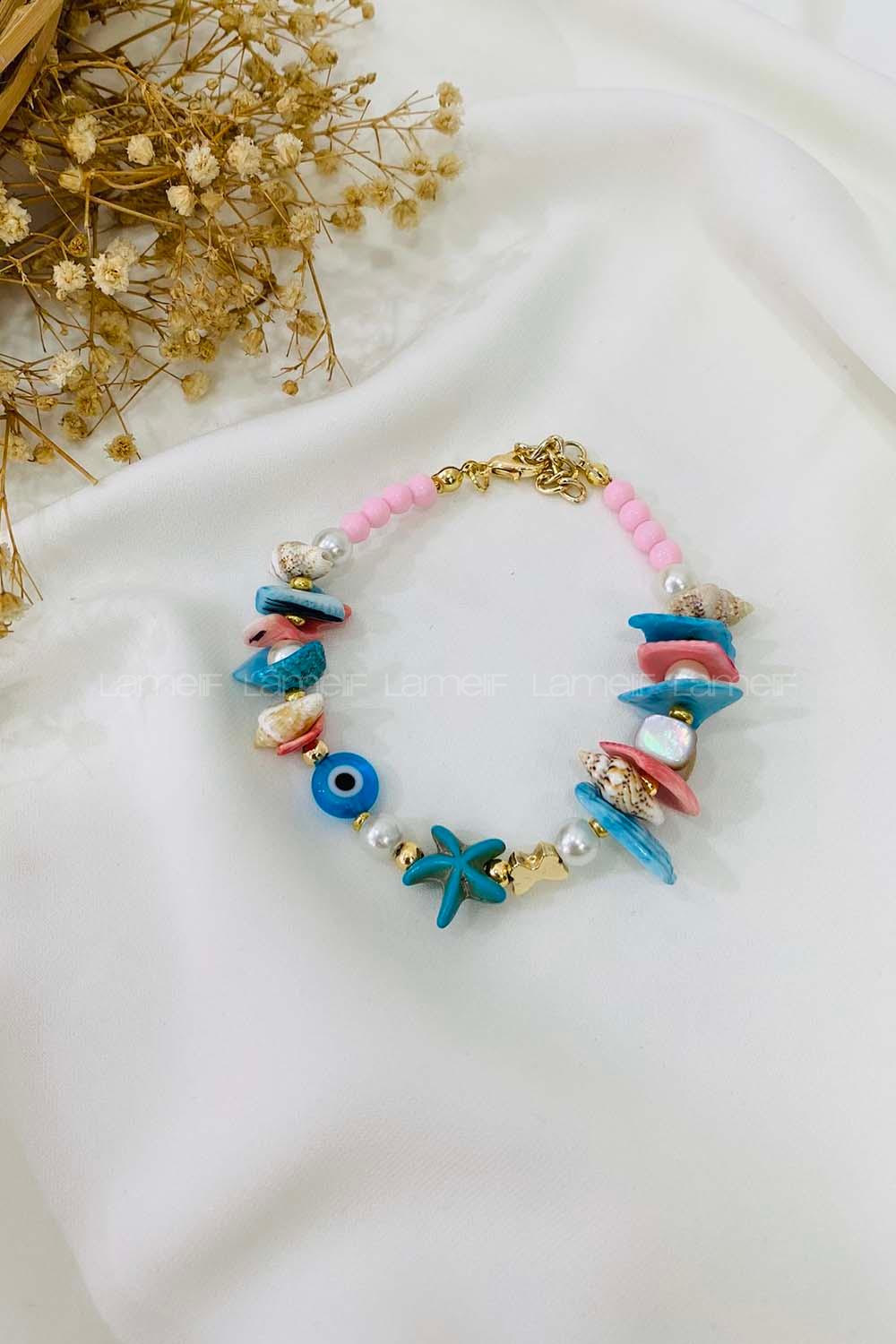 Modalamelif Pembe Alaçatı Bileklik