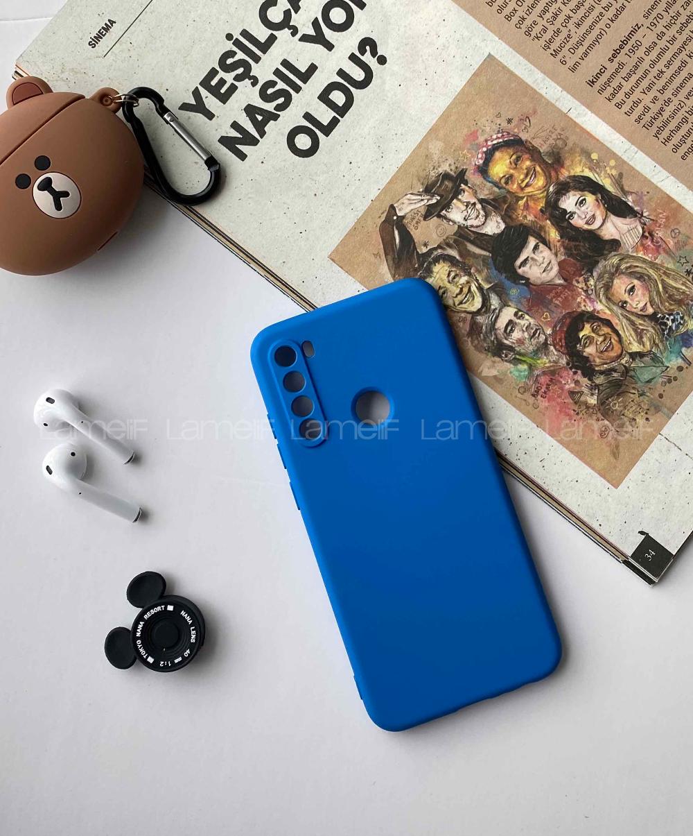 Modalamelif Redmi Note 8 Nano Silikon Telefon Kılıfı Saks Mavi