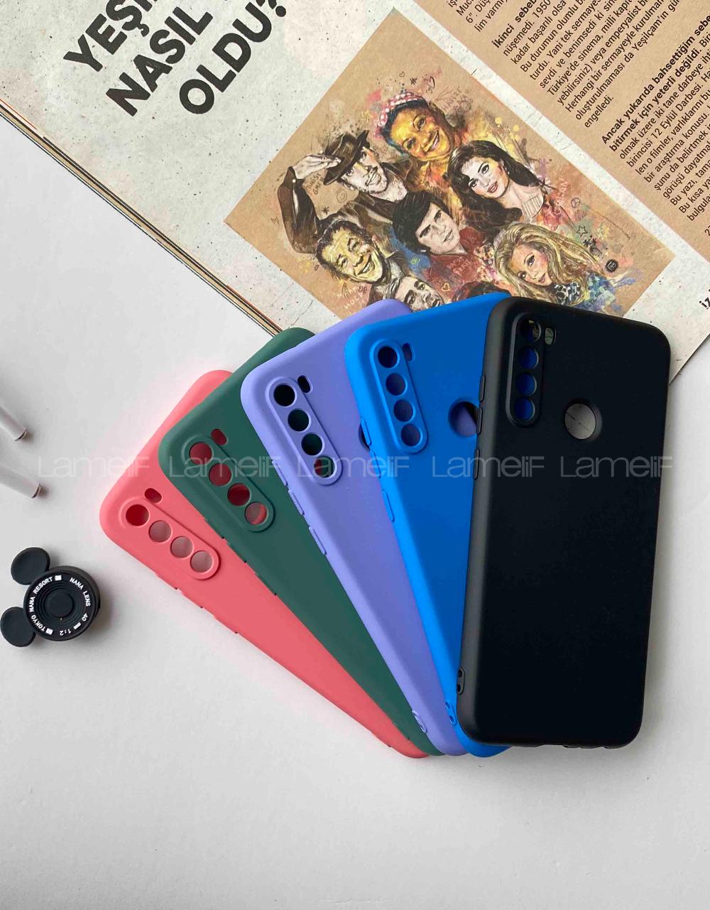 Modalamelif Redmi Note 8 Nano Silikon Telefon Kılıfı Saks Mavi