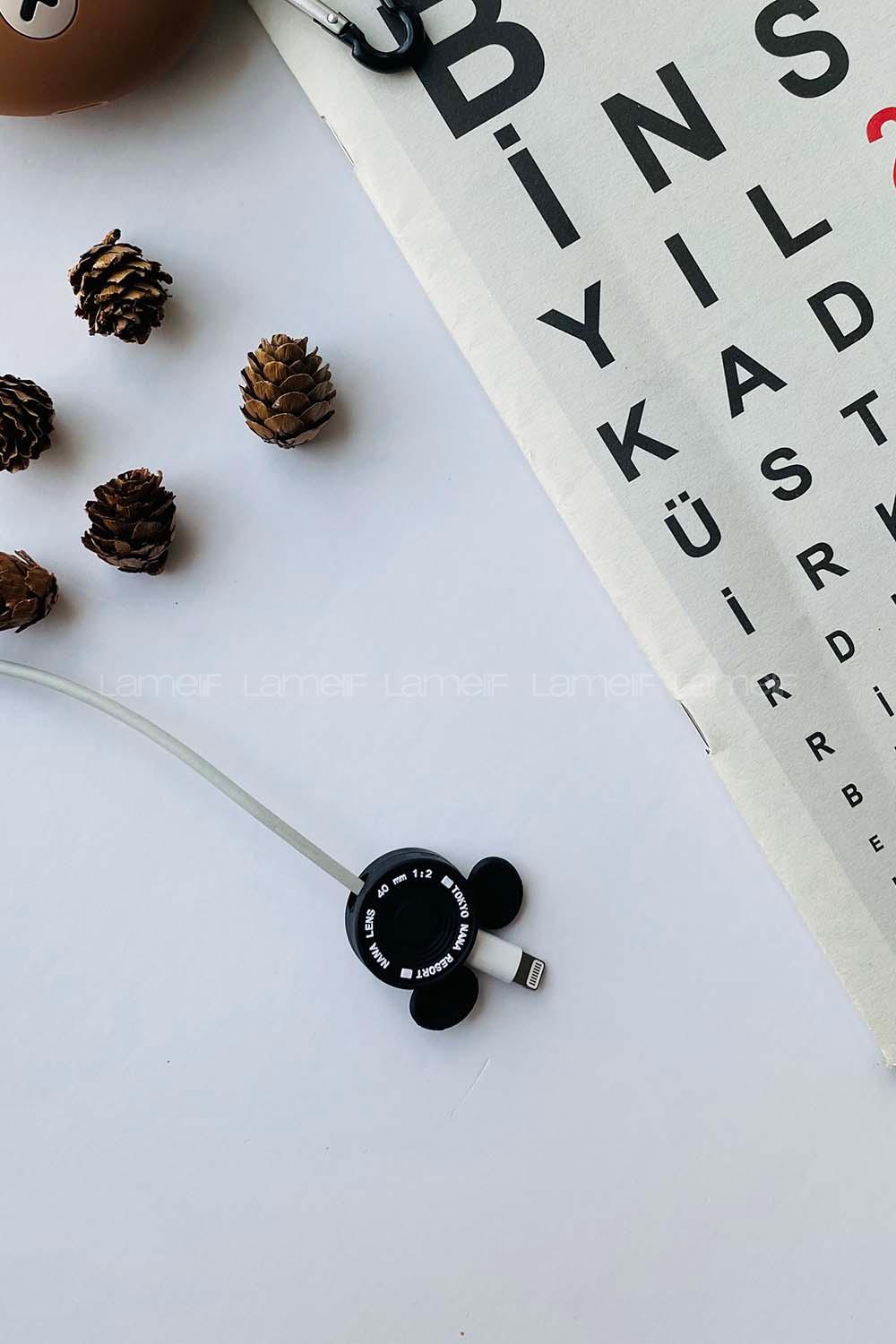 Modalamelif  Siyah Miki Kafa Kablo Koruyucu