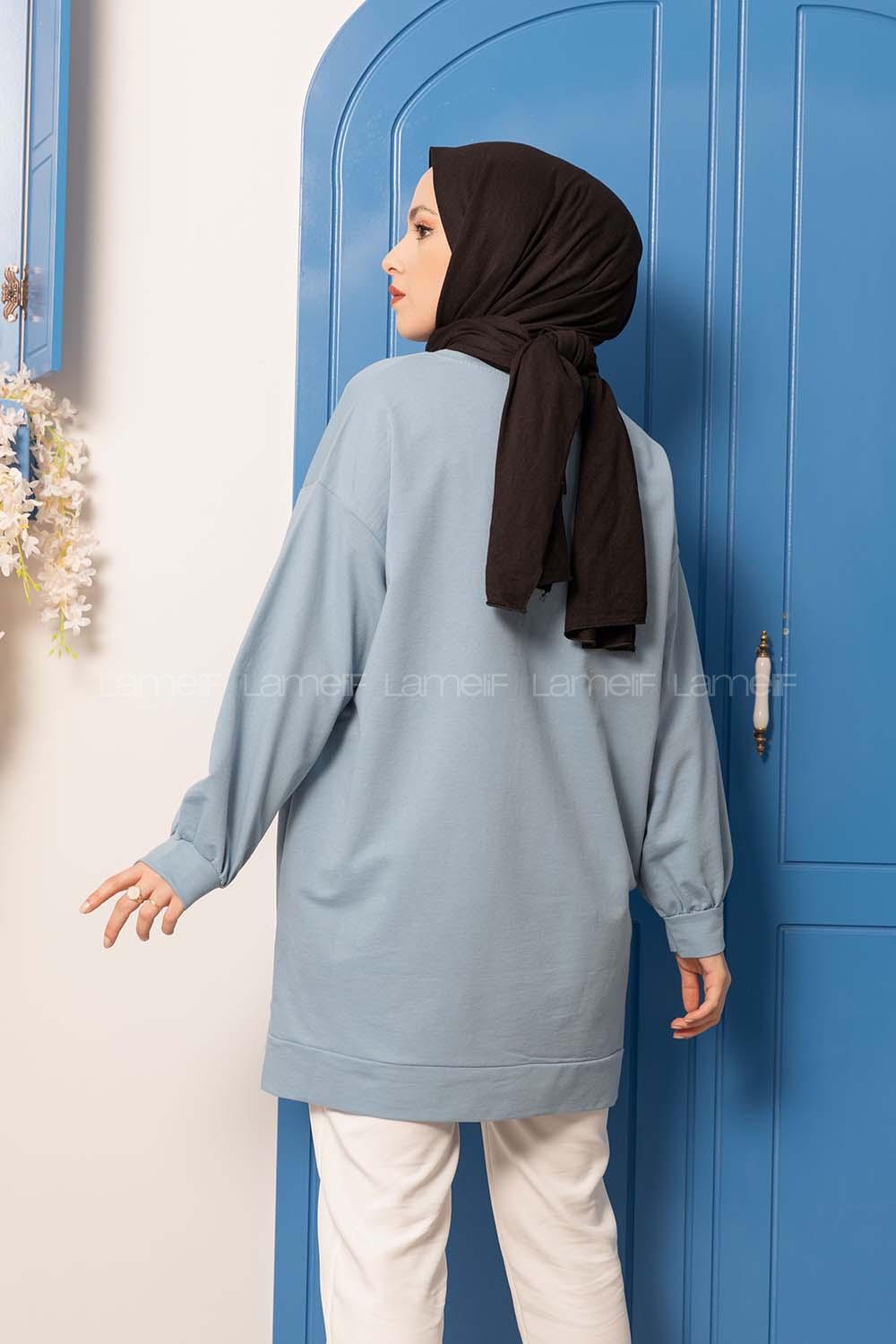 Modalamelif Berkeley Baskılı Tunik Açık Mavi