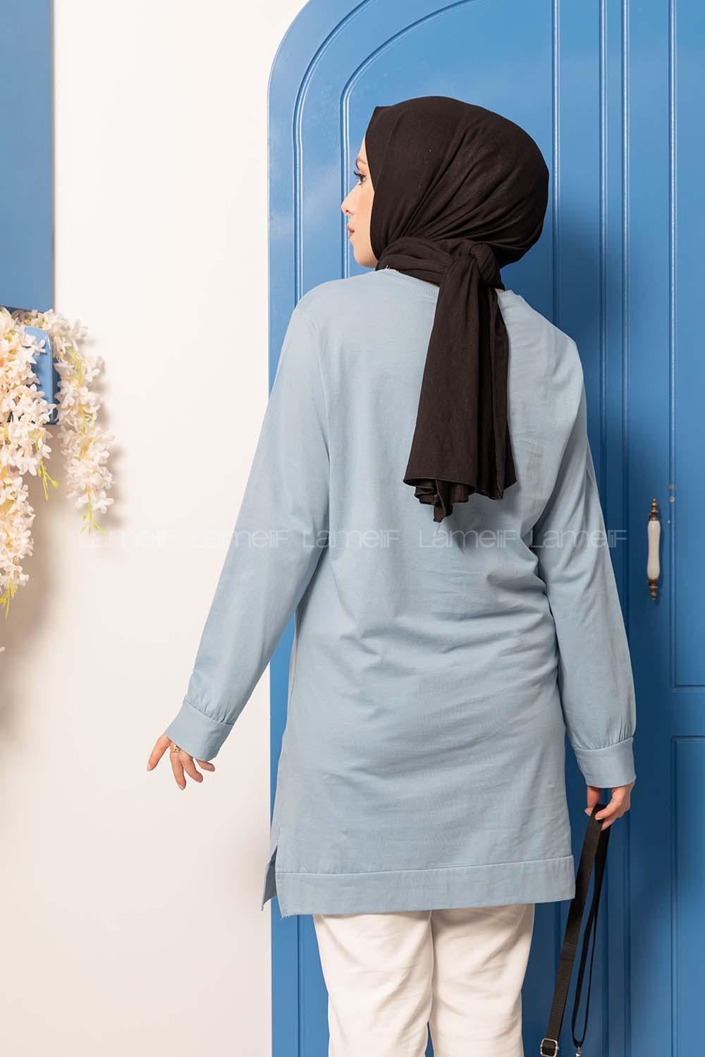 Modalamelif Montana Baskılı Tunik Açık Mavi