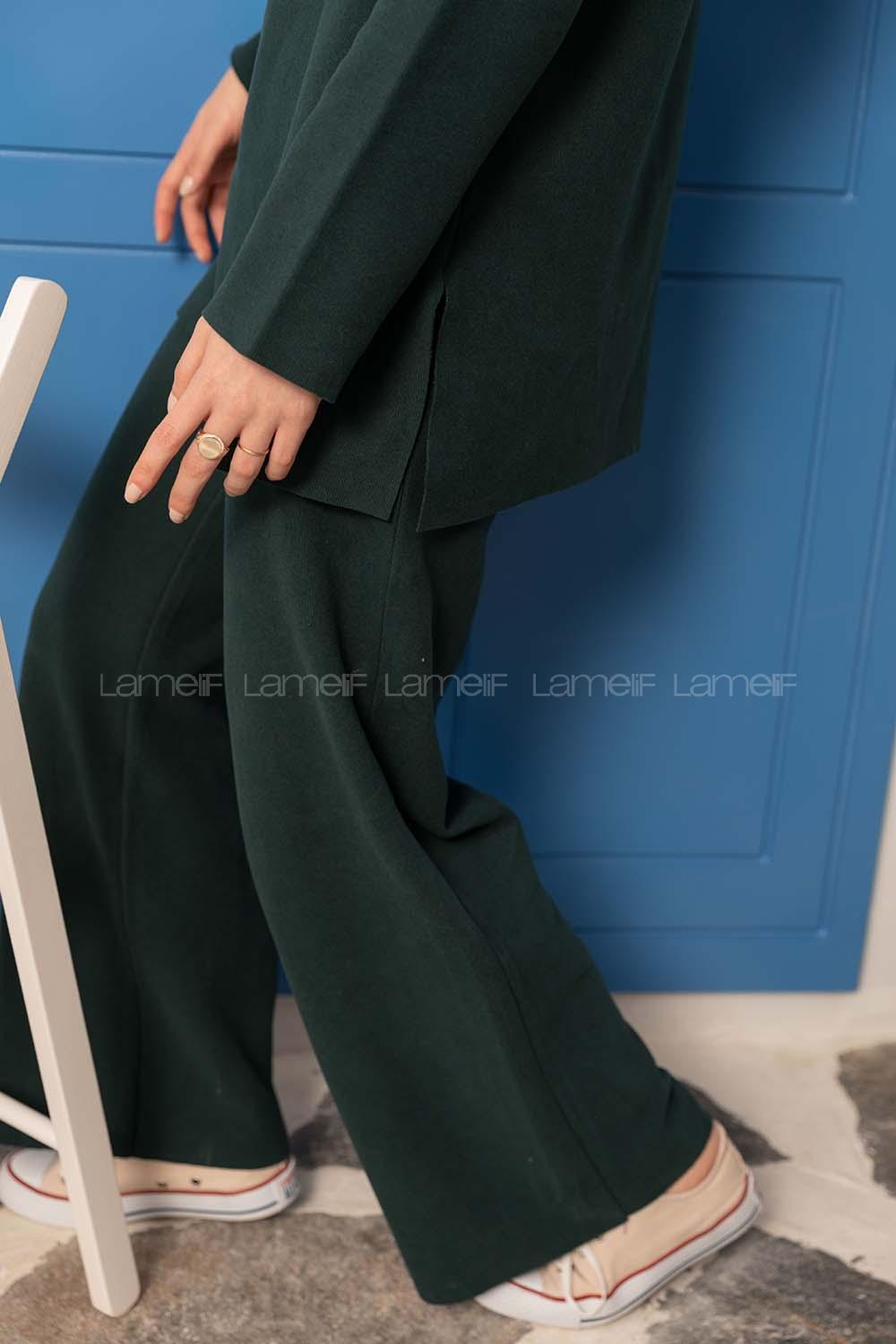 Modalamelif Yarım Balıkçı Yumoş İkili Takım Zümrüt Yeşil