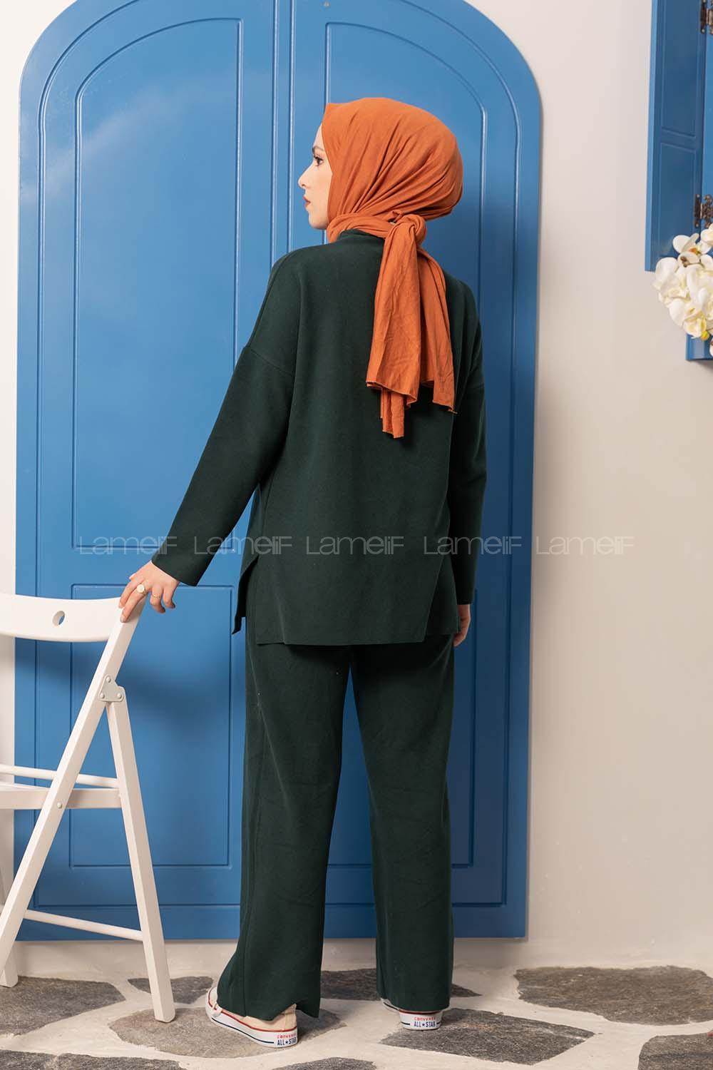 Modalamelif Yarım Balıkçı Yumoş İkili Takım Zümrüt Yeşil