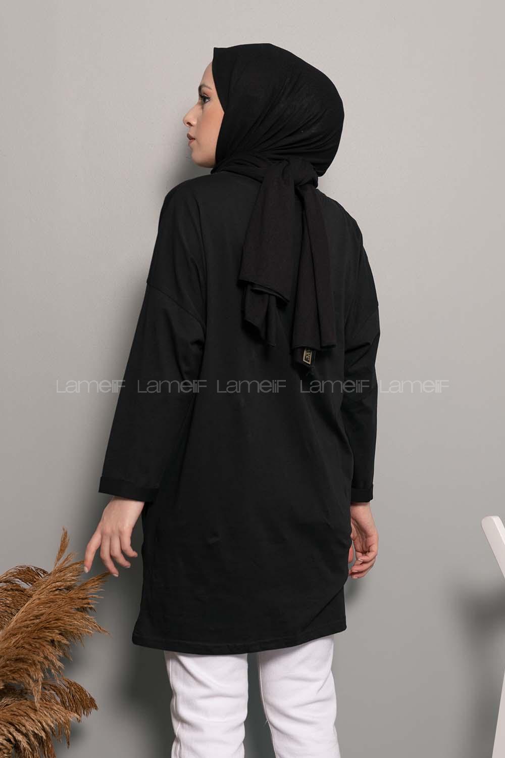 Modalamelif Feelings Yazı Baskılı Tunik Siyah