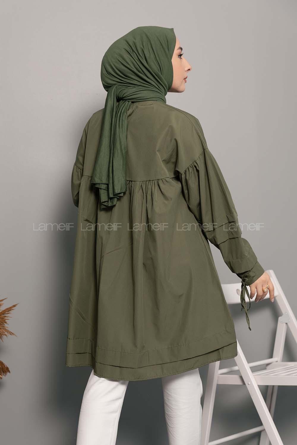 Modalamelif Kol Bağlamalı Tunik Haki