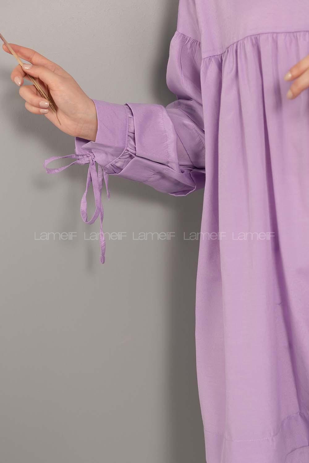Modalamelif Kol Bağlamalı Tunik Lila