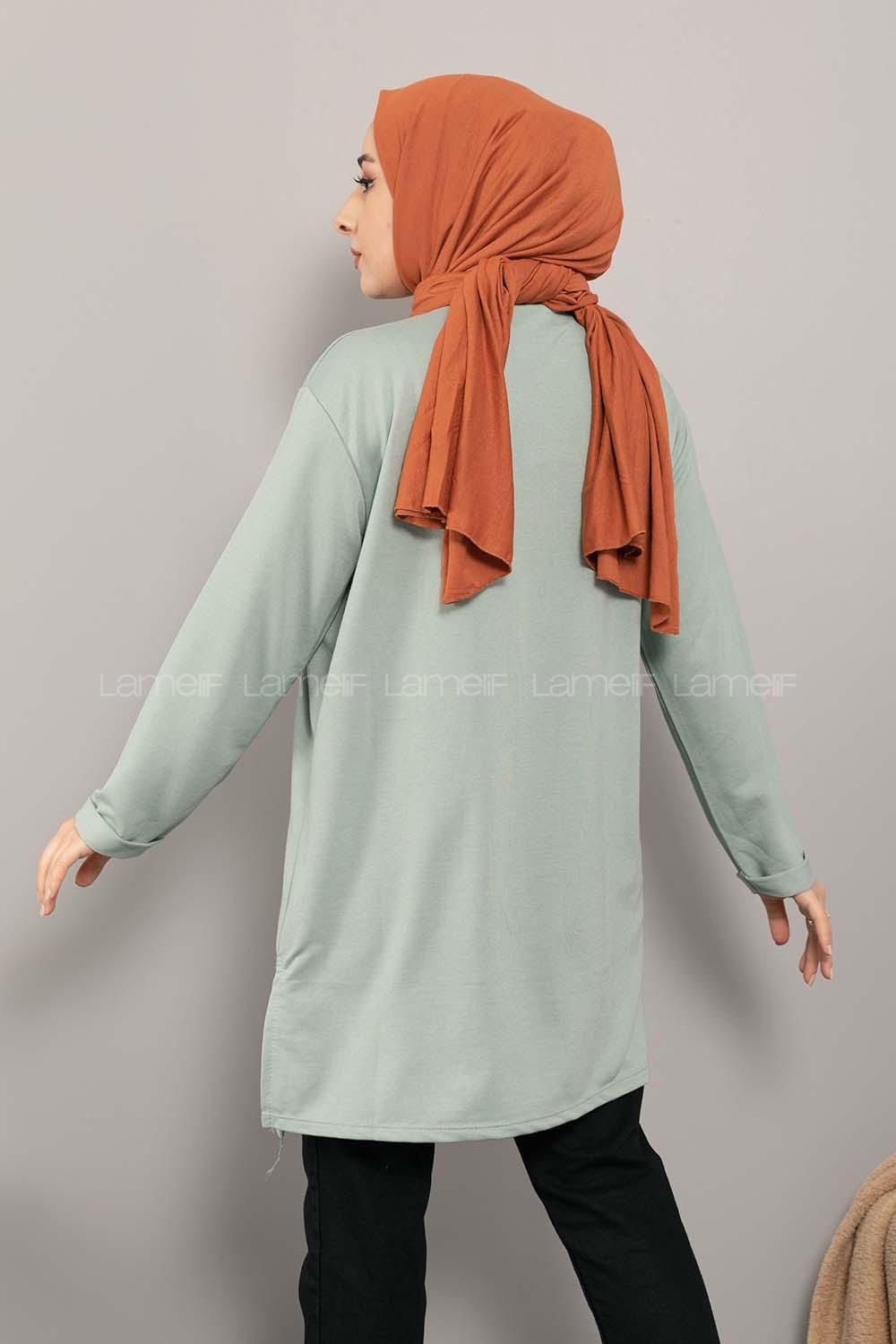 Modalamelif Müzikal Baskı Sweatshirt Çağla