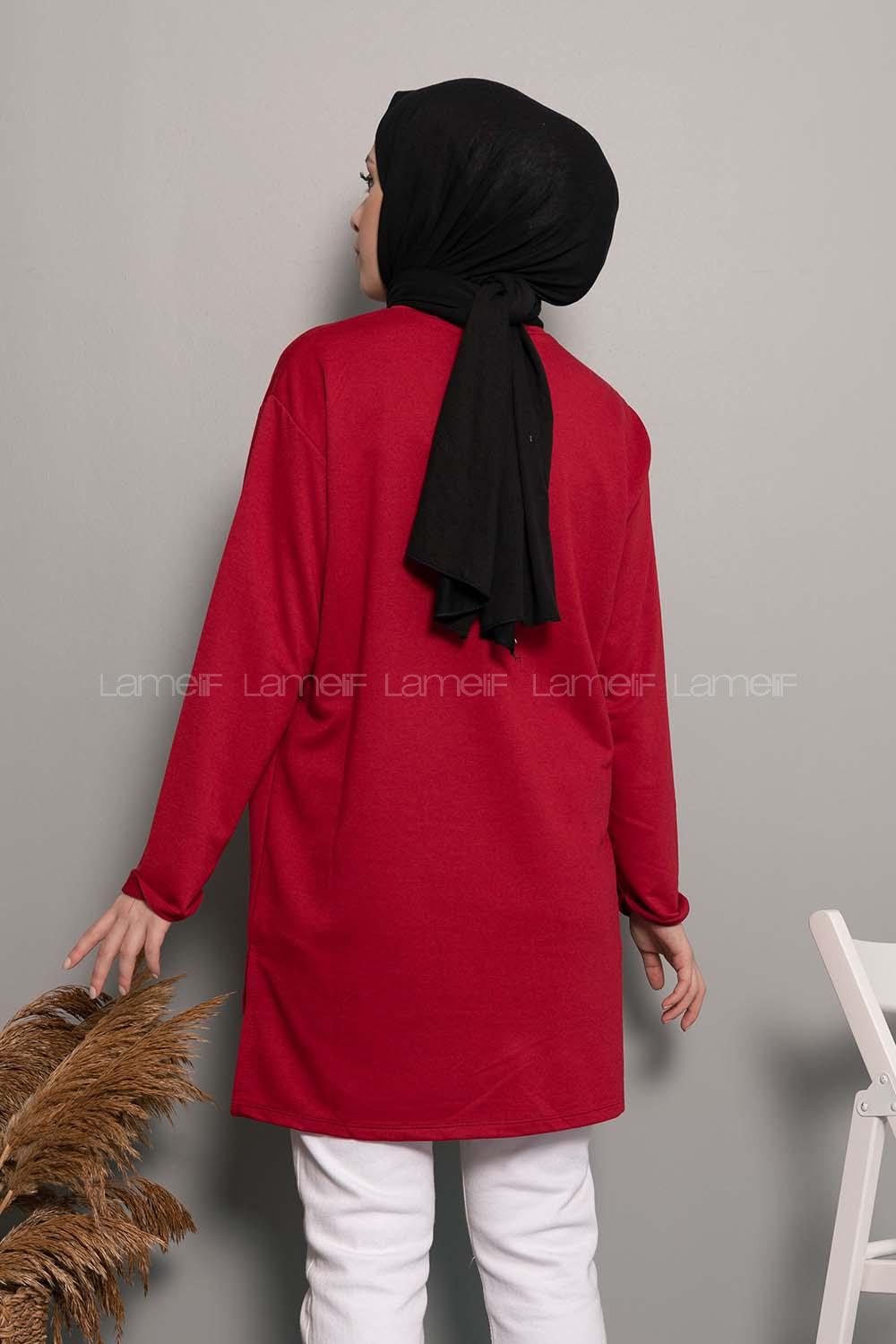 Modalamelif Power Baskı Sweatshirt Bordo