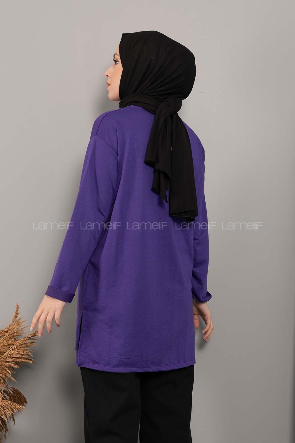 Modalamelif Power Baskı Sweatshirt Mor