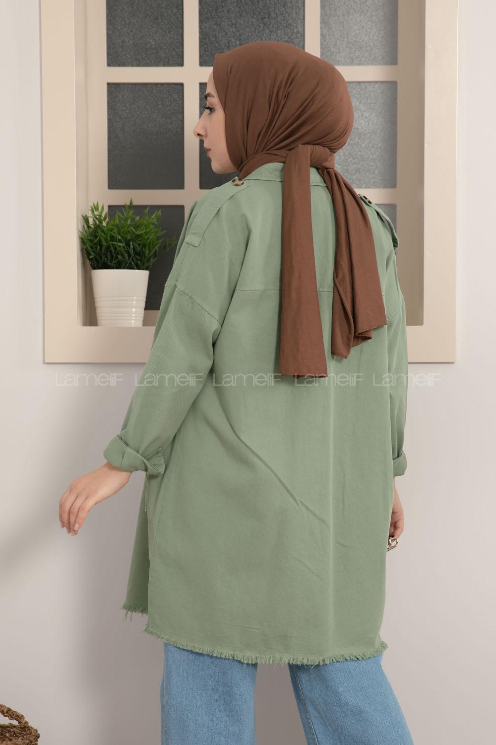 Modalamelif Omuz Apoletli Püsküllü Ceket Haki