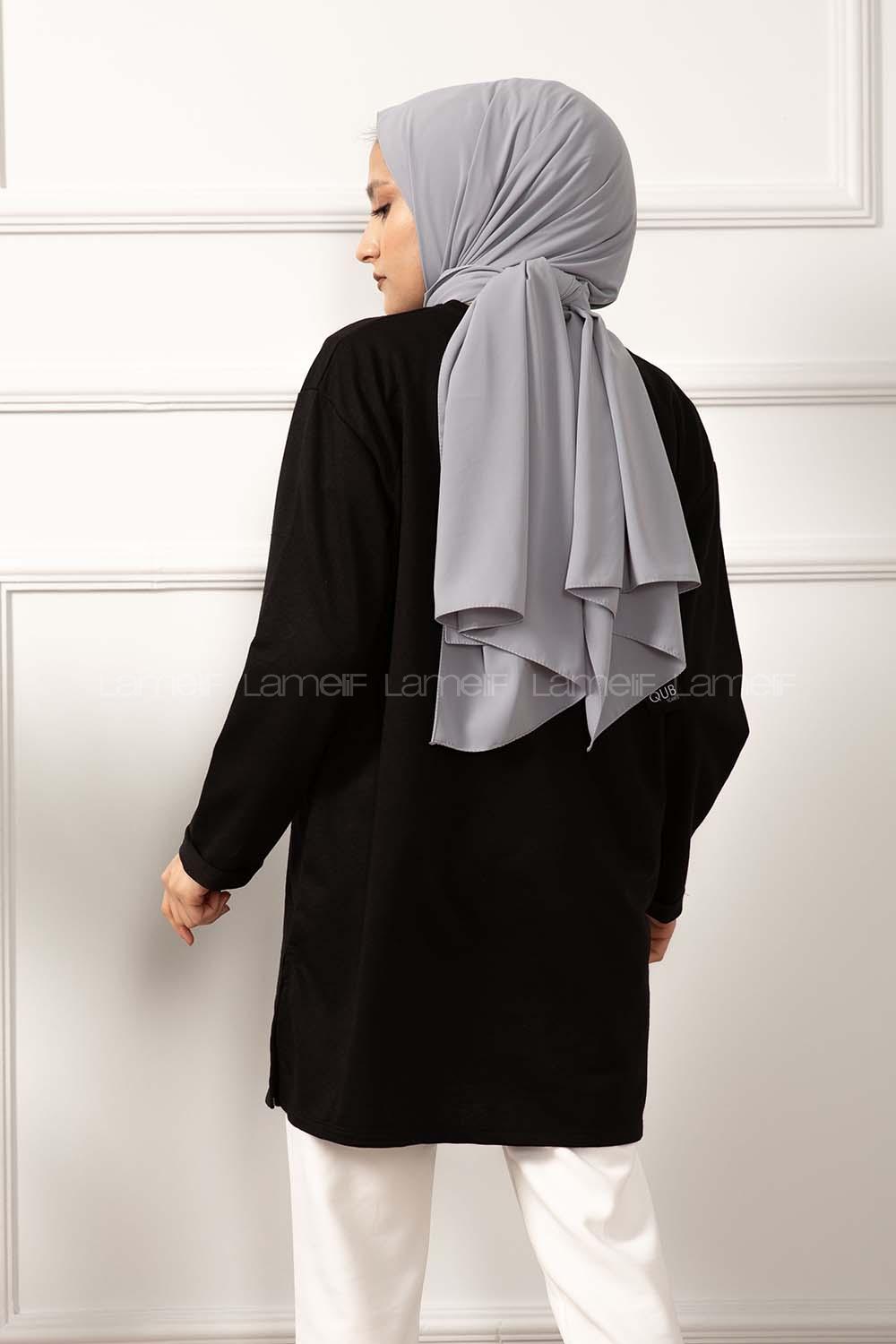 Modalamelif Dont Grow Up Baskılı Sweatshirt Siyah