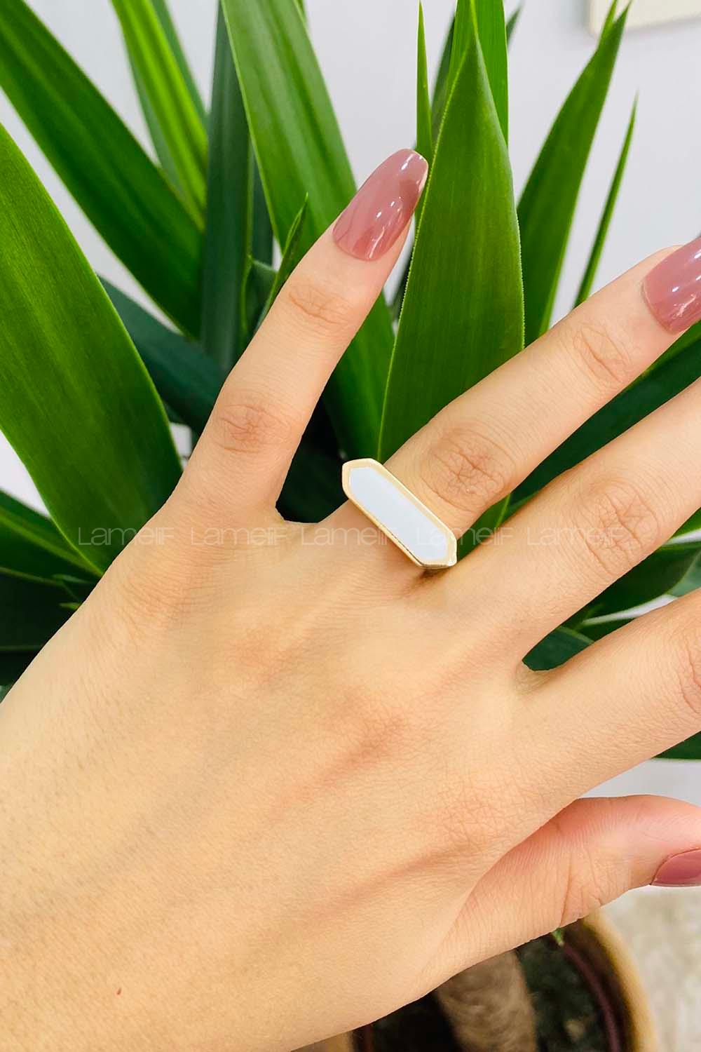 Modalamelif Eklips Beyaz Yüzük