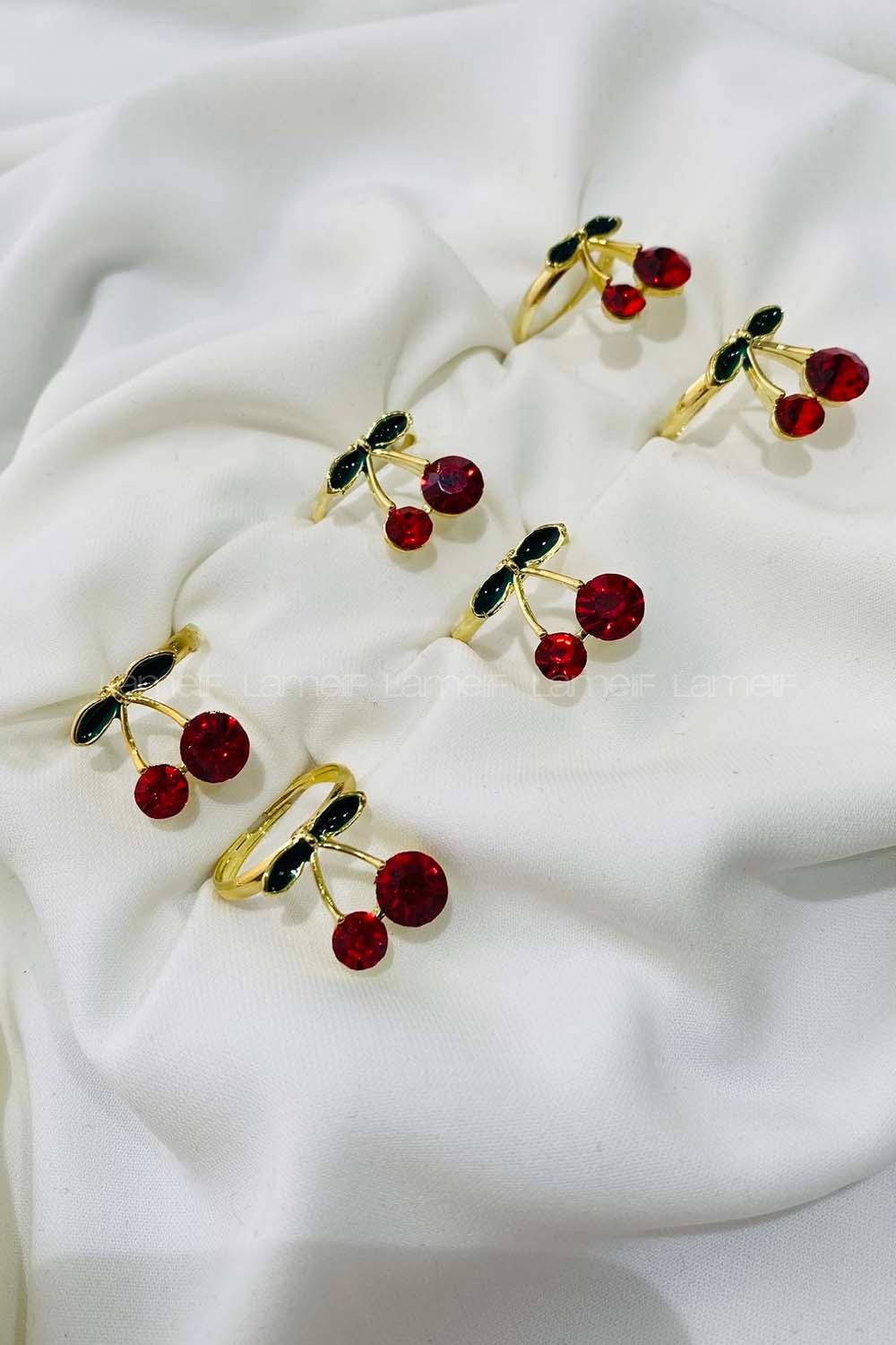 Modalamelif Gold Kiraz Yüzük