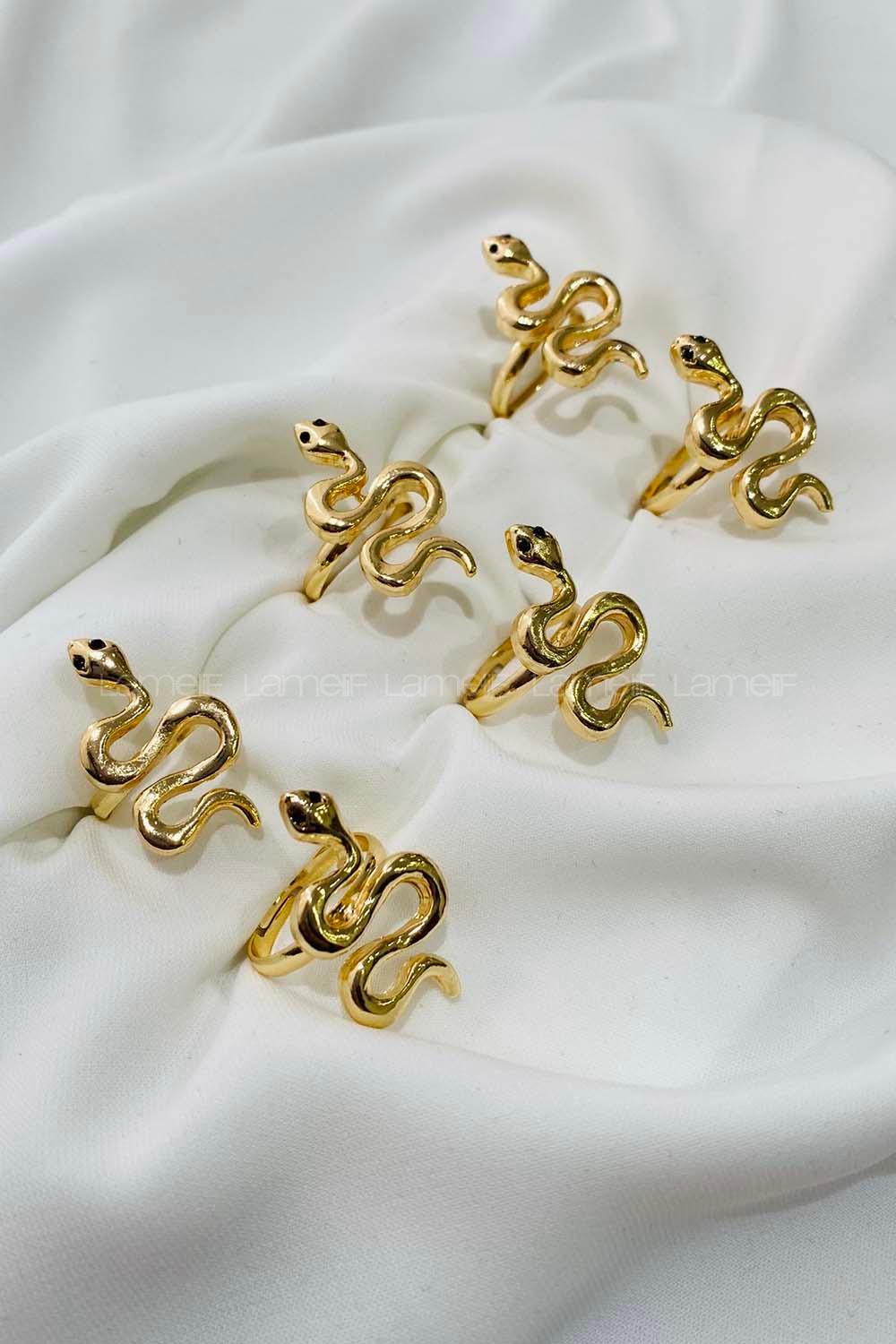 Modalamelif Gold Yılan Detay Yüzük