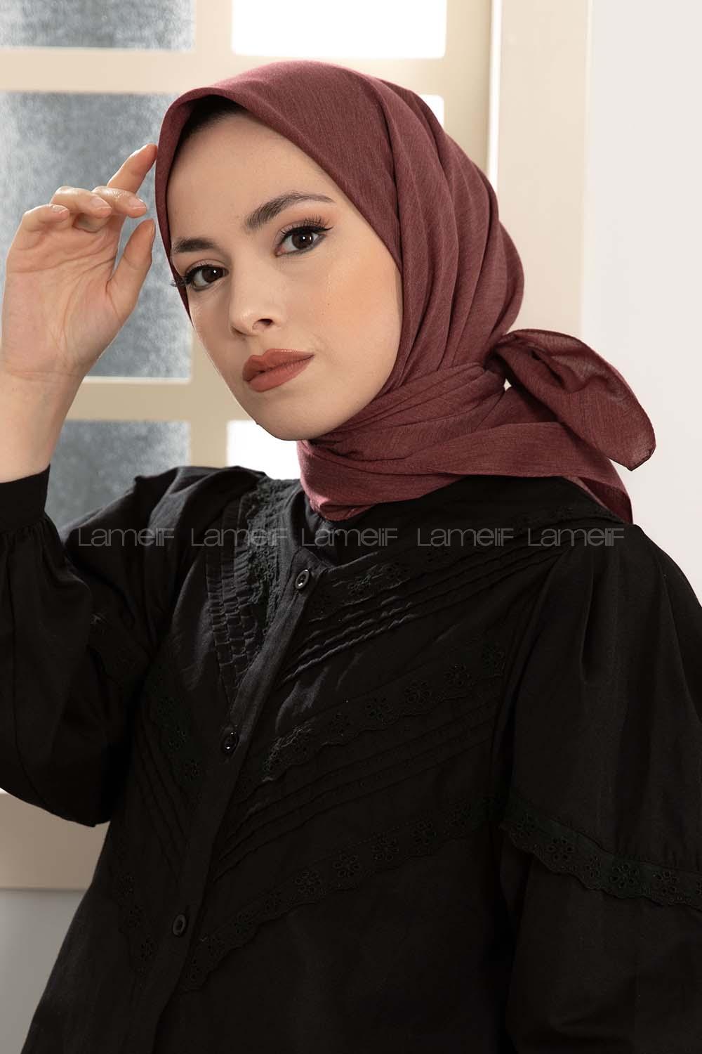 Modalamelif Keten Eşarp Eflatun