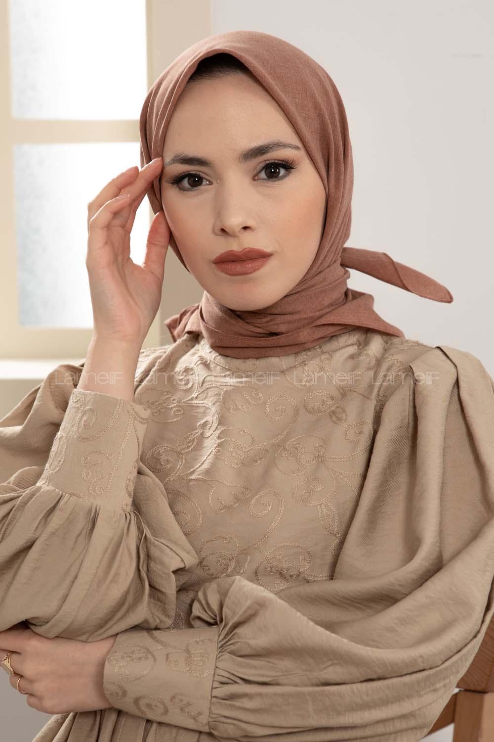 Modalamelif Keten Eşarp Şeftali