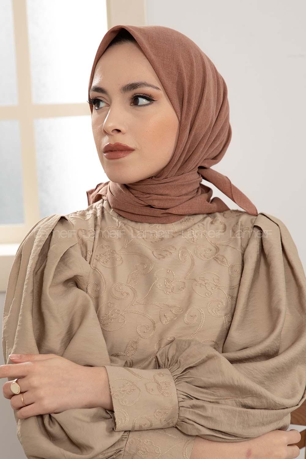 Modalamelif Keten Eşarp Şeftali