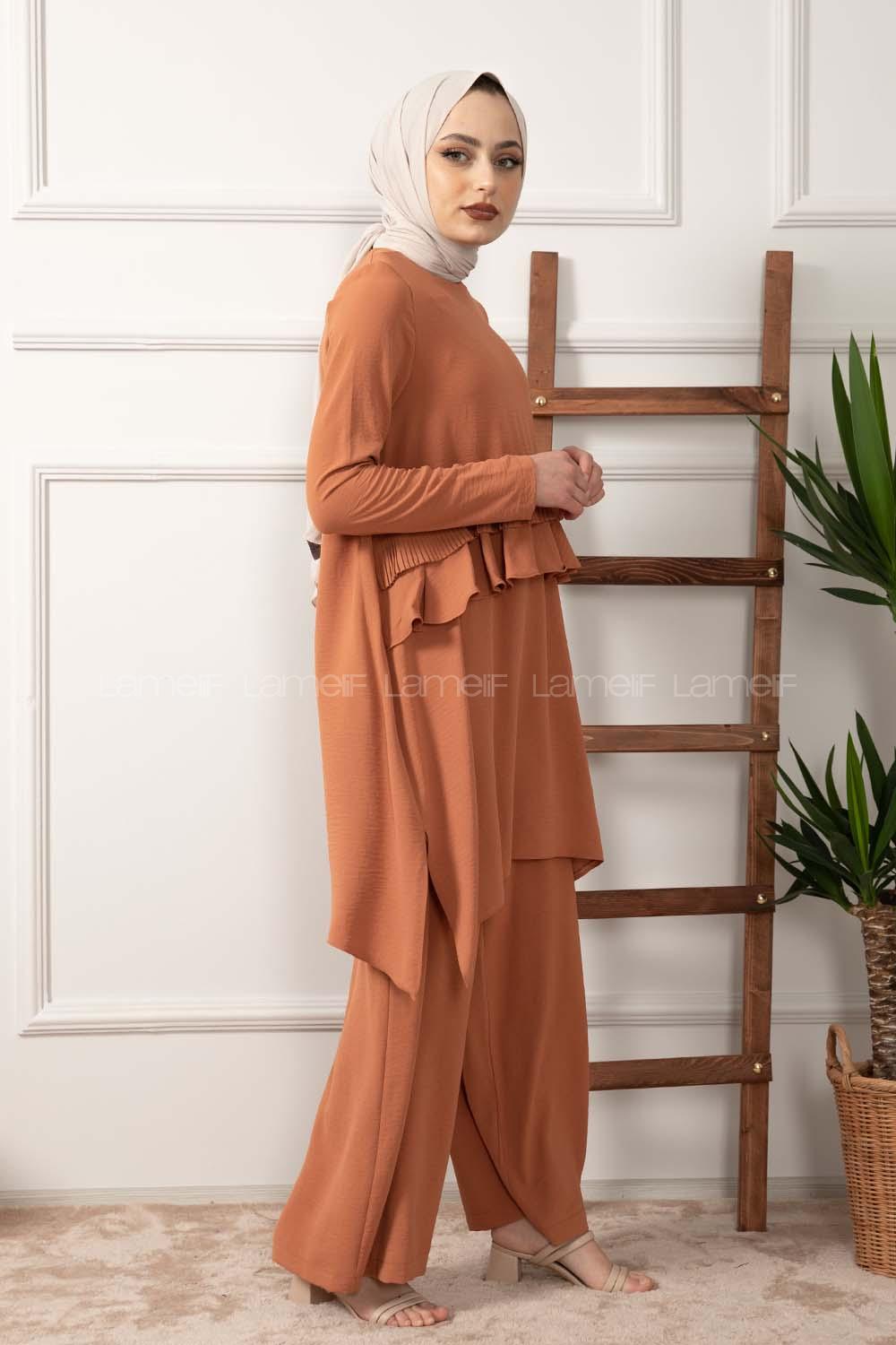 Modalamelif Önü Pile Fırfırlı İkili Takım Kiremit