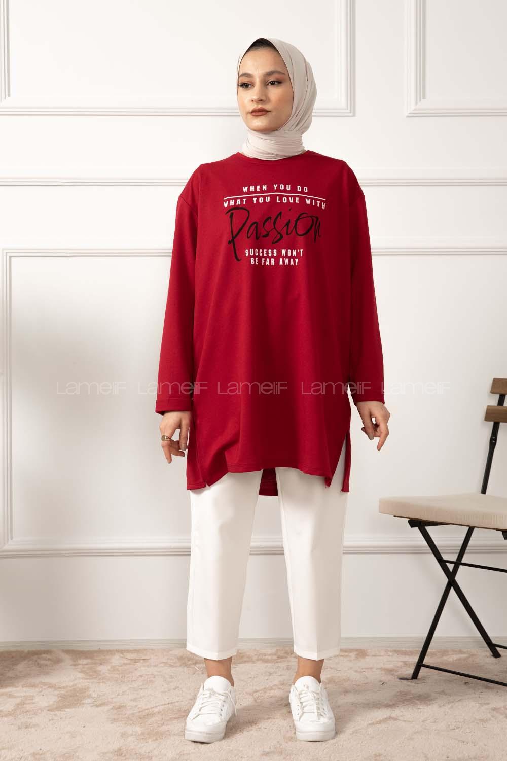 Modalamelif When You Do Baskılı Sweatshirt Bordo