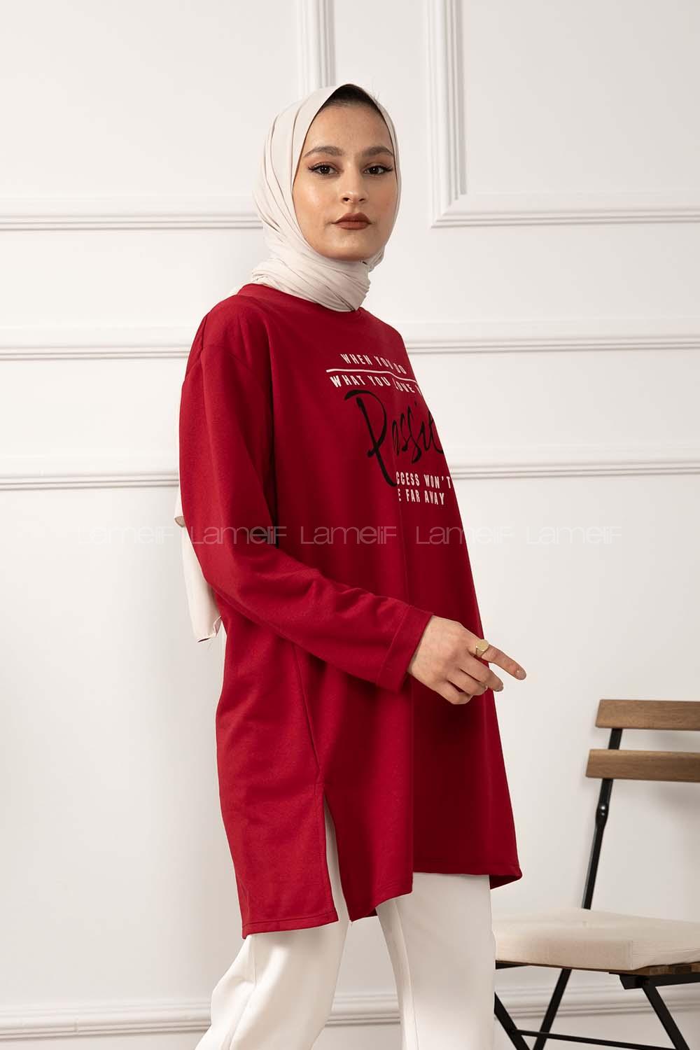 Modalamelif When You Do Baskılı Sweatshirt Bordo
