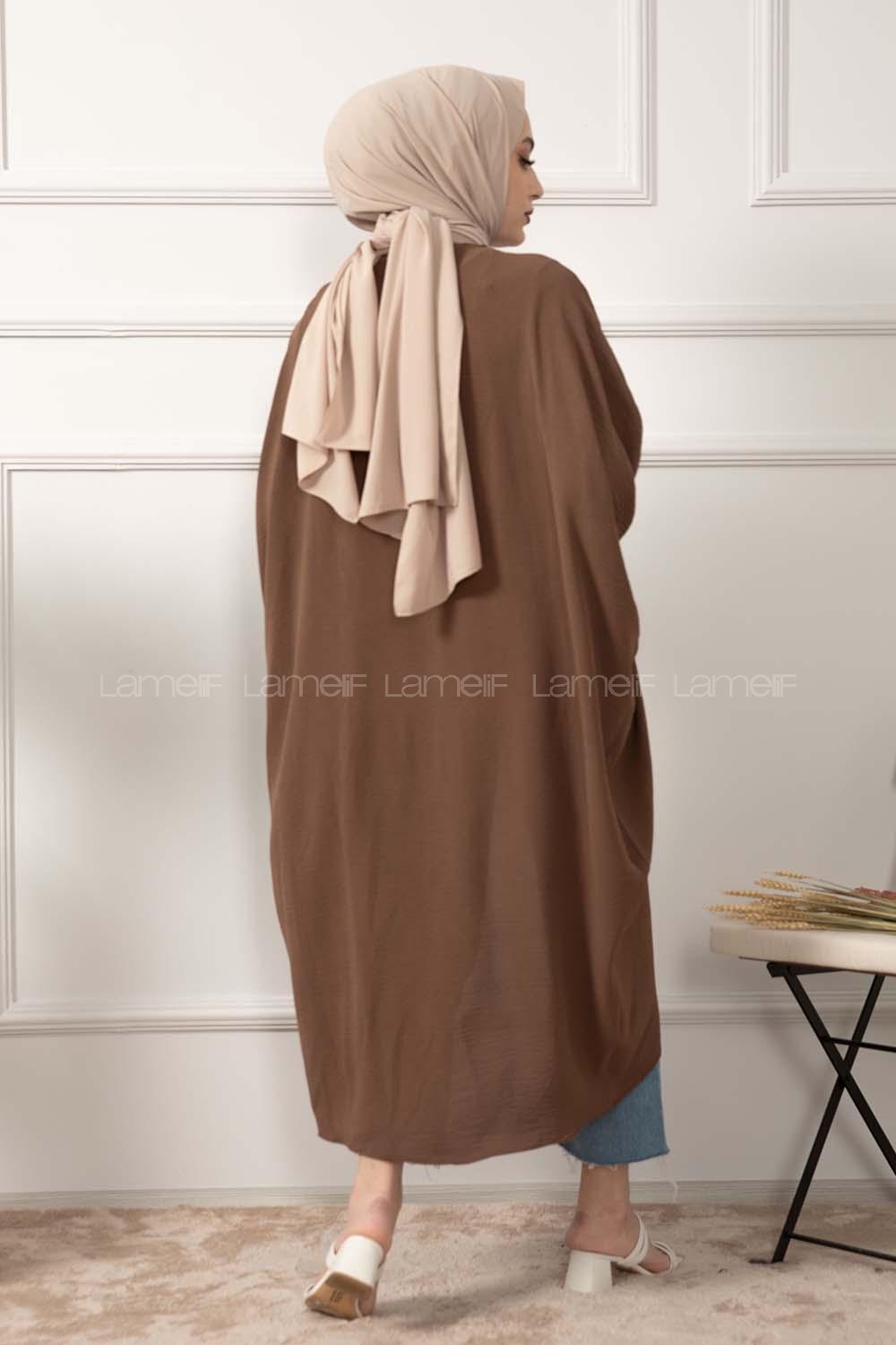 Modalamelif ya_rasa Kol Ayrobin Kimono Acı Kahve