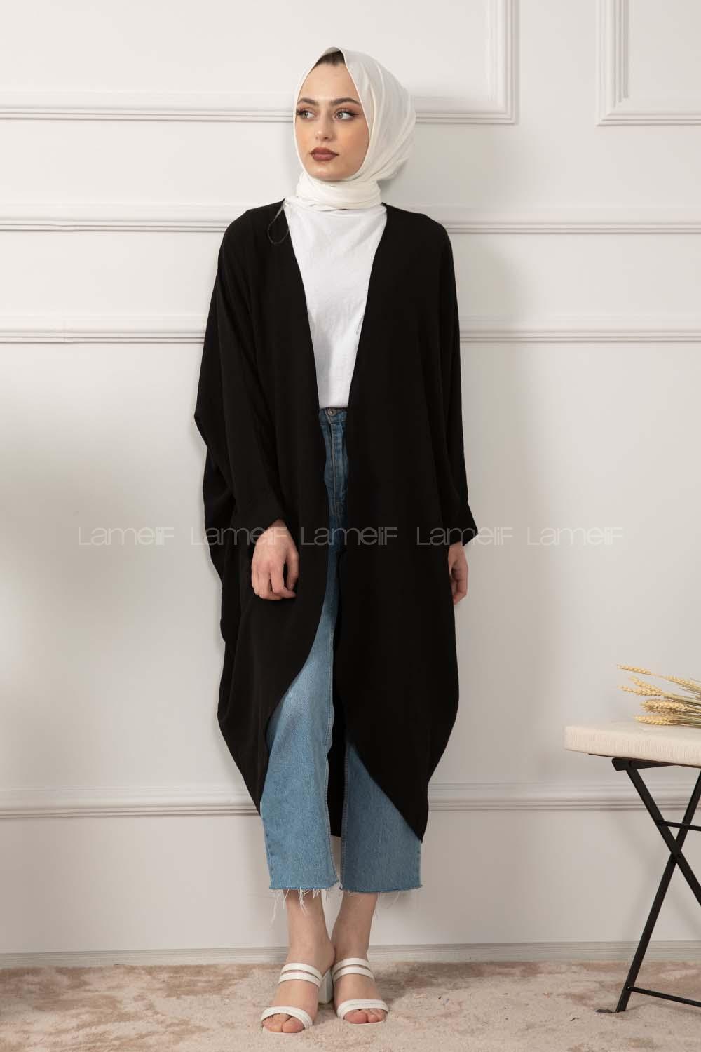 Modalamelif ya_rasa Kol Ayrobin Kimono Siyah