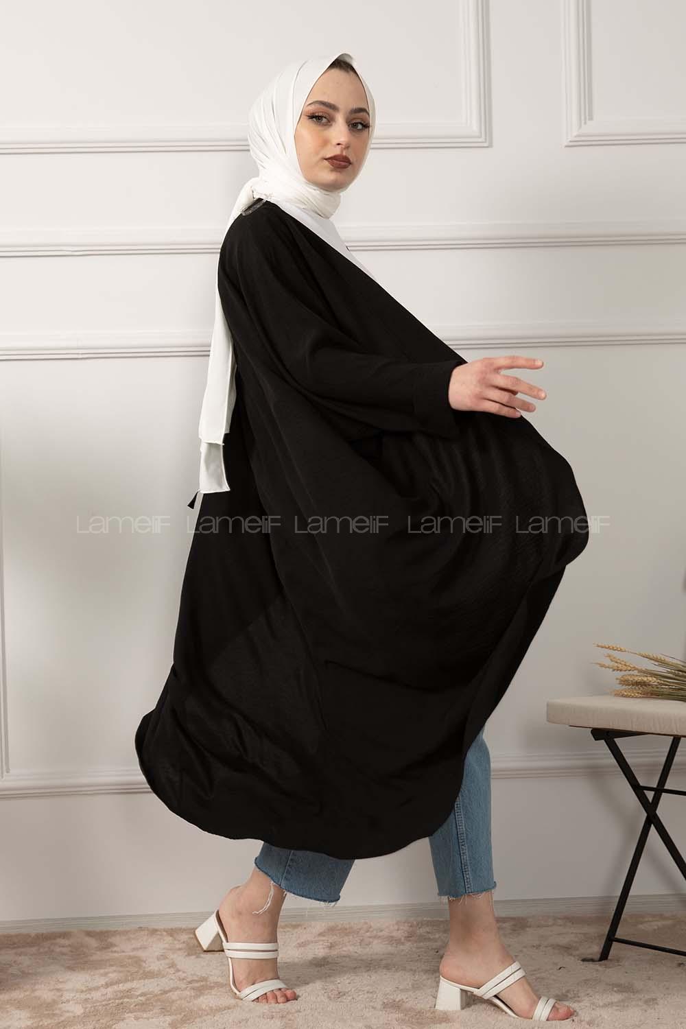 Modalamelif ya_rasa Kol Ayrobin Kimono Siyah