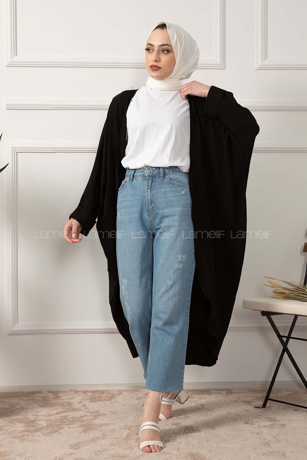 Modalamelif ya_rasa Kol Ayrobin Kimono Siyah