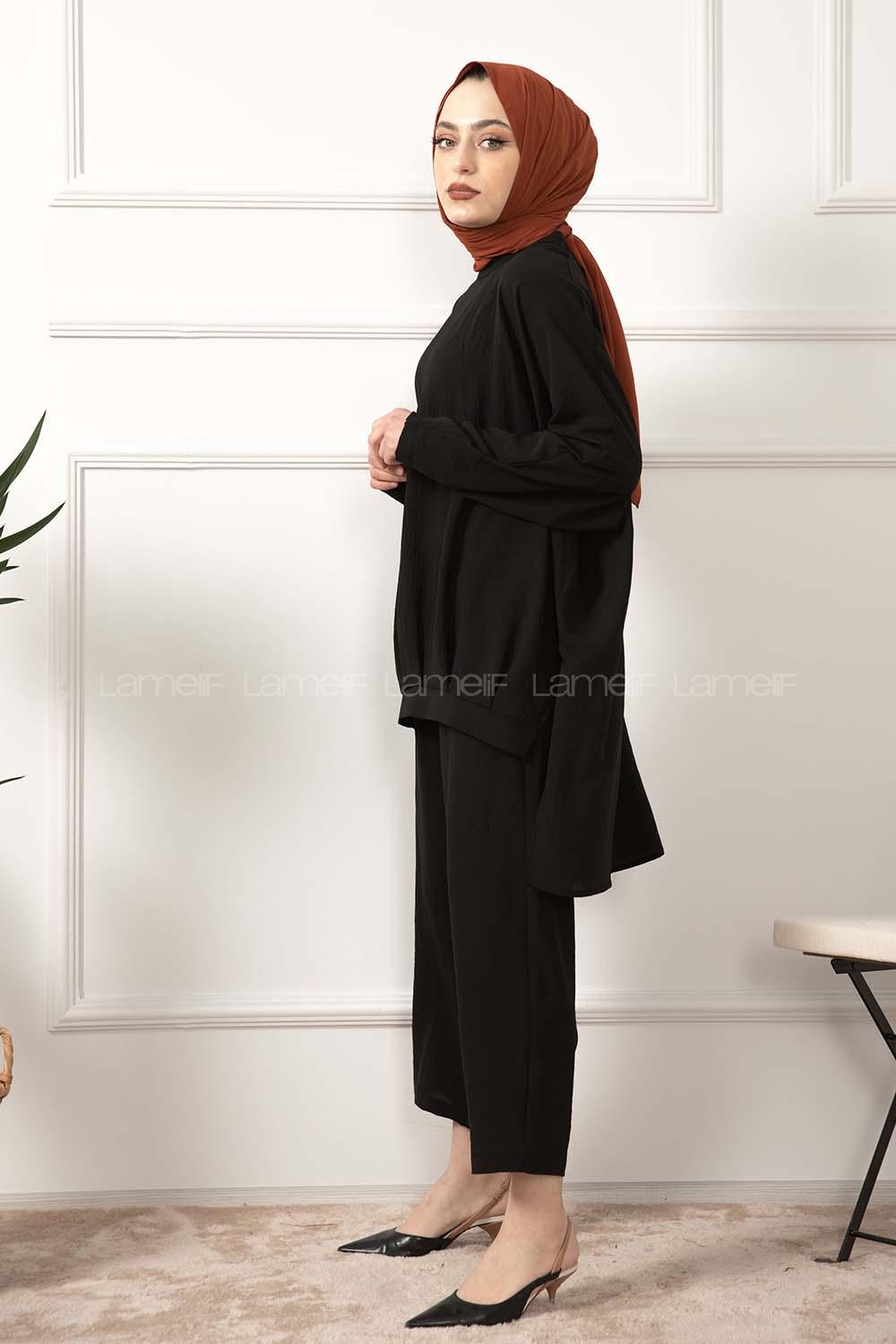 Modalamelif ya_rasa Kol İkili Takım Siyah