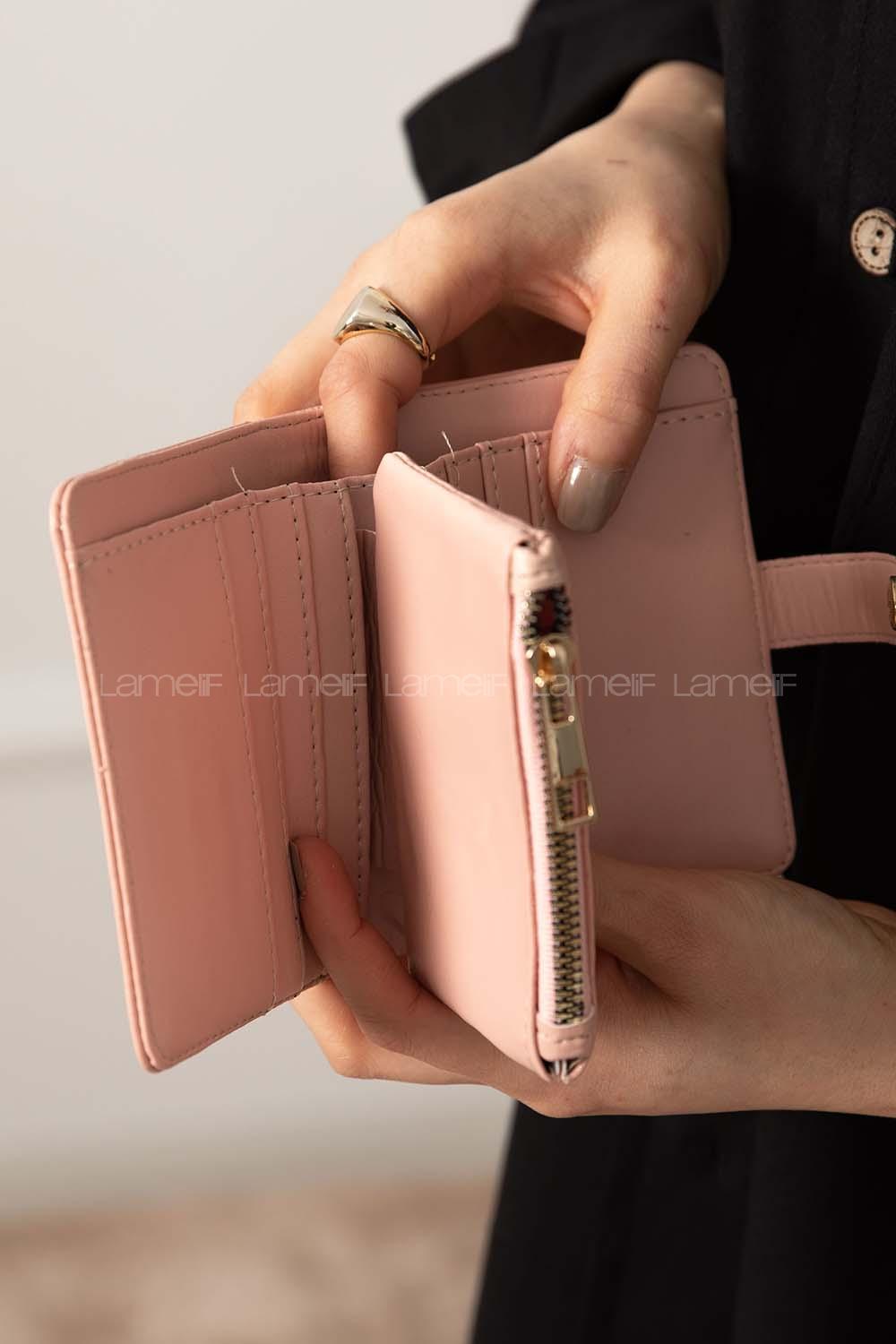 Modalamelif David Polo Kapak Kilitli Cüzdan Pudra