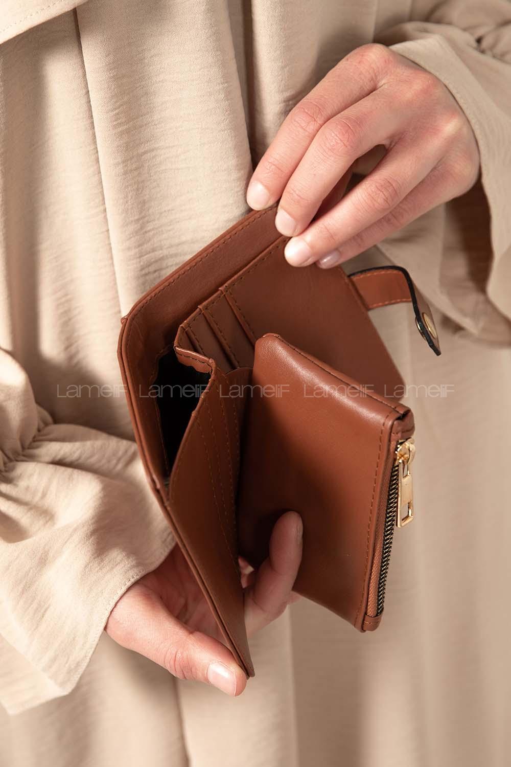 Modalamelif David Polo Kapak Kilitli Cüzdan Taba