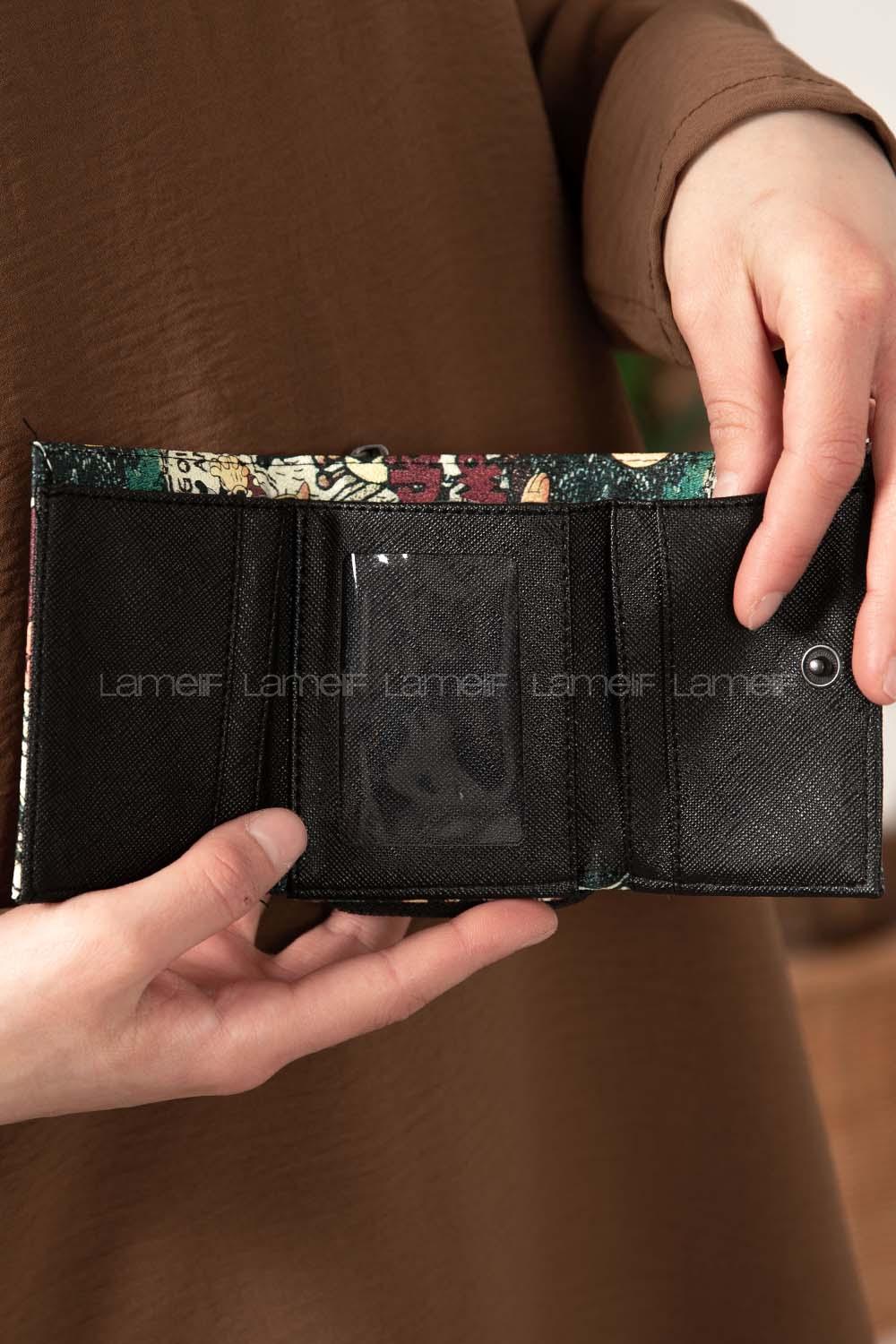 Modalamelif David Polo Mickey Desenli Cüzdan Siyah