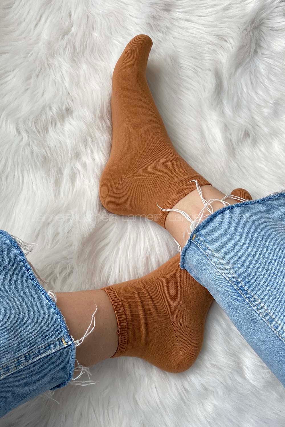 Modalamelif Karamel Patik Çorap