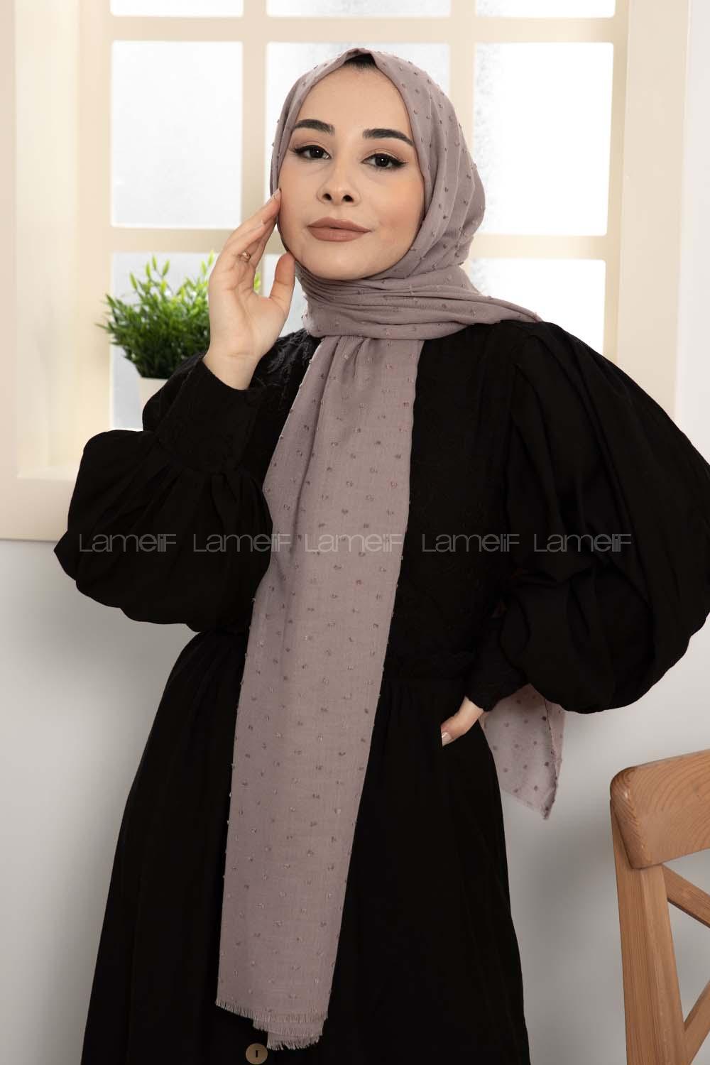 Modalamelif Ponpon Şal Koyu Vizonrengi