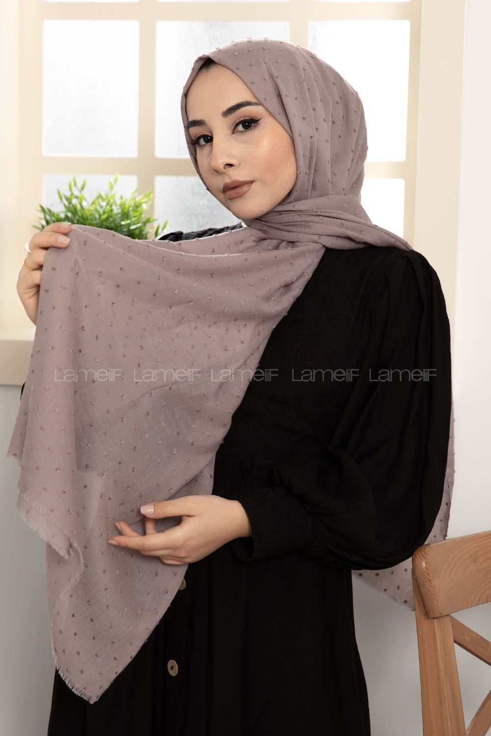 Modalamelif Ponpon Şal Koyu Vizonrengi