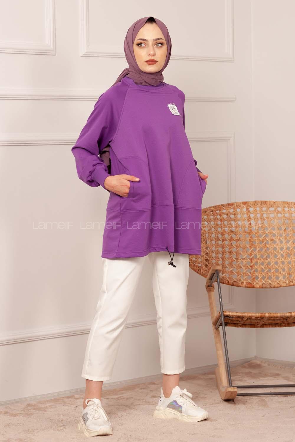 Modalamelif Armalı Sweat Mor