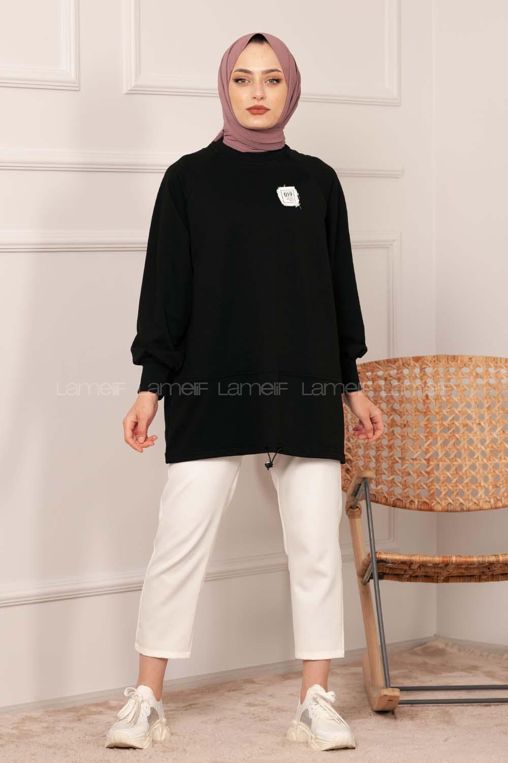 Modalamelif Armalı Sweat Siyah