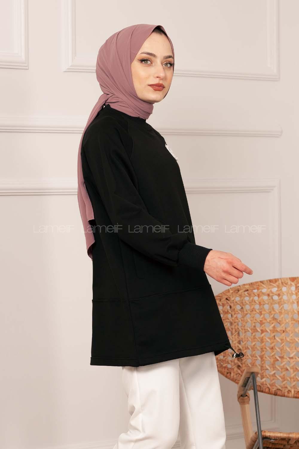 Modalamelif Armalı Sweat Siyah