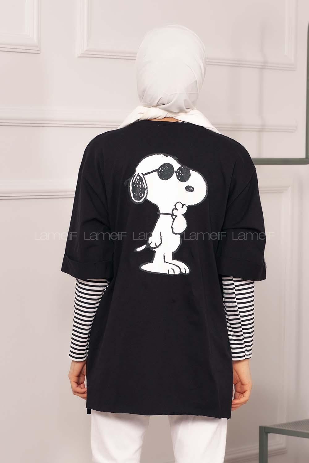 Modalamelif Feeling Cool Baskılı T-shirt Siyah