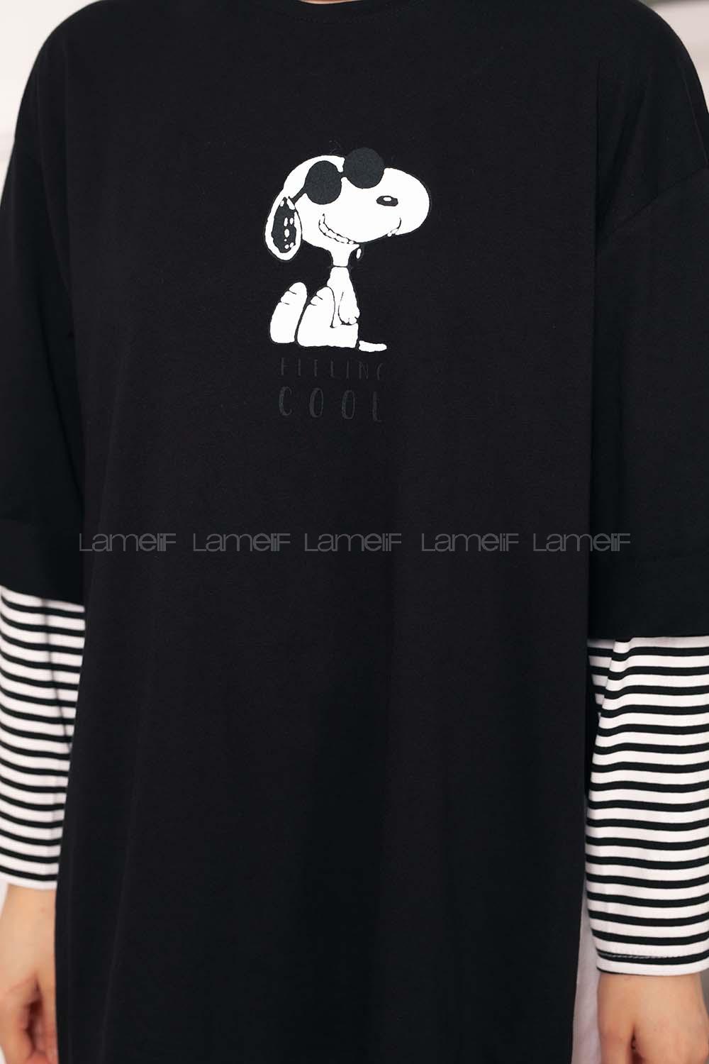 Modalamelif Feeling Cool Baskılı T-shirt Siyah