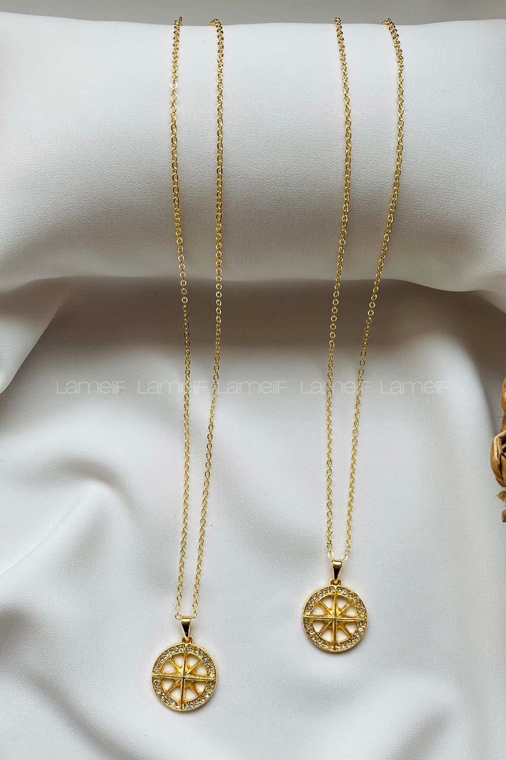 Modalamelif Gold Kuzey Yıldız Kolye