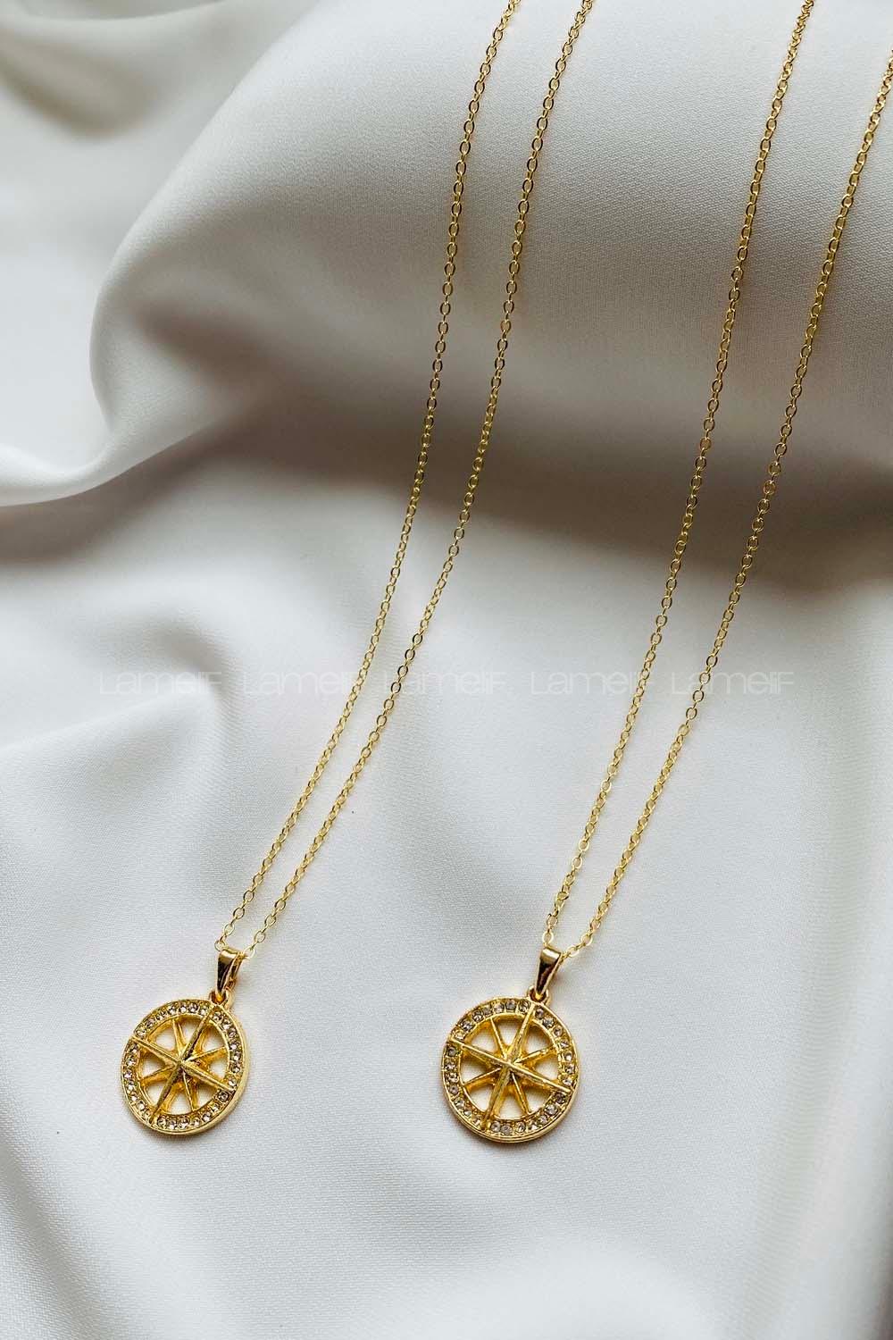 Modalamelif Gold Kuzey Yıldız Kolye