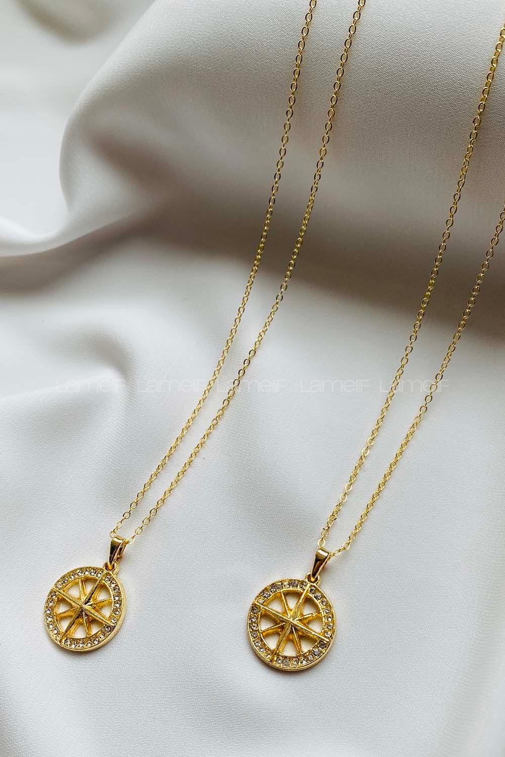 Modalamelif Gold Kuzey Yıldız Kolye