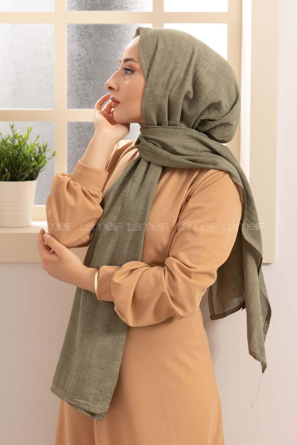 Modalamelif Mint Taşlanmış Pamuk Vual Şal