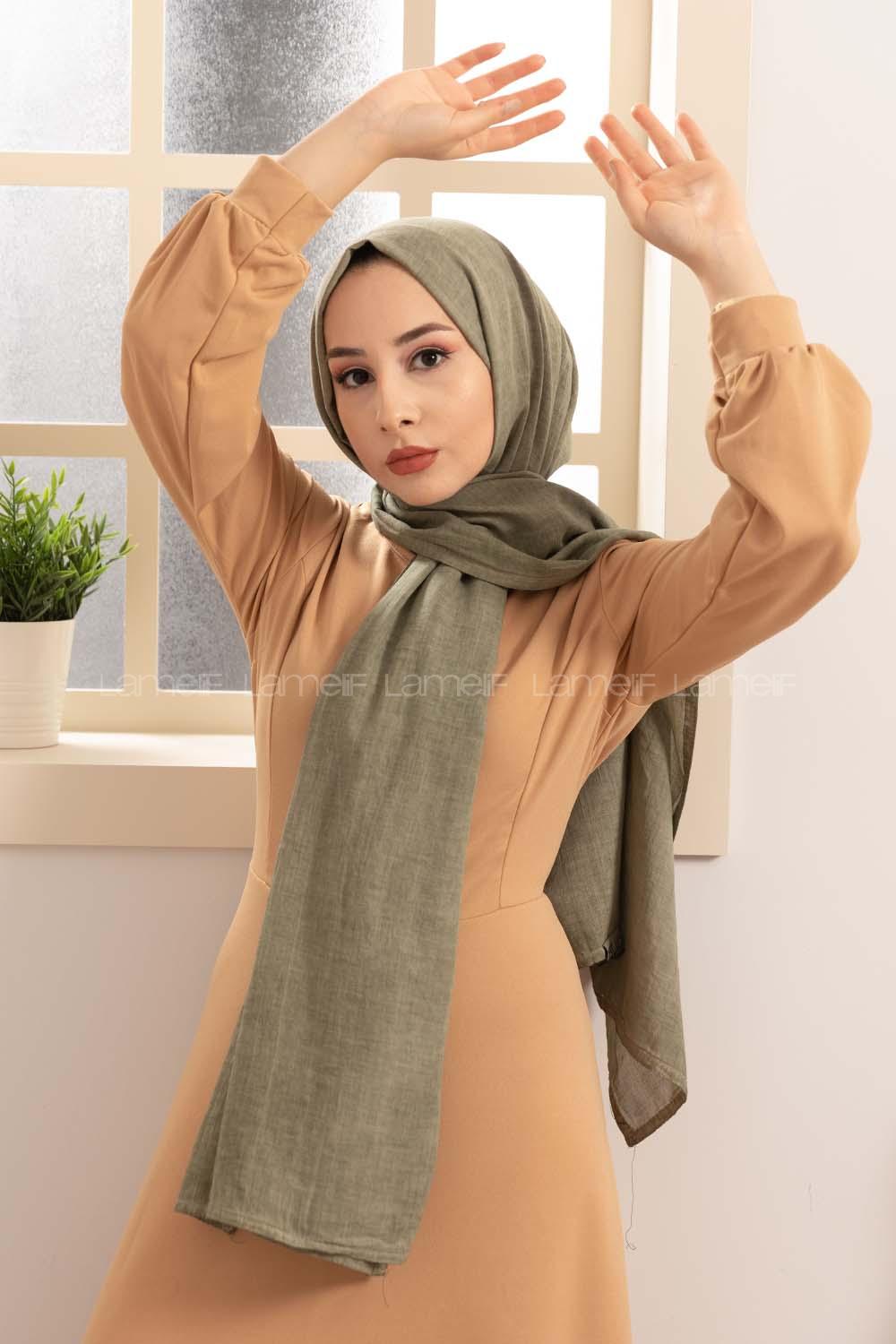 Modalamelif Mint Taşlanmış Pamuk Vual Şal