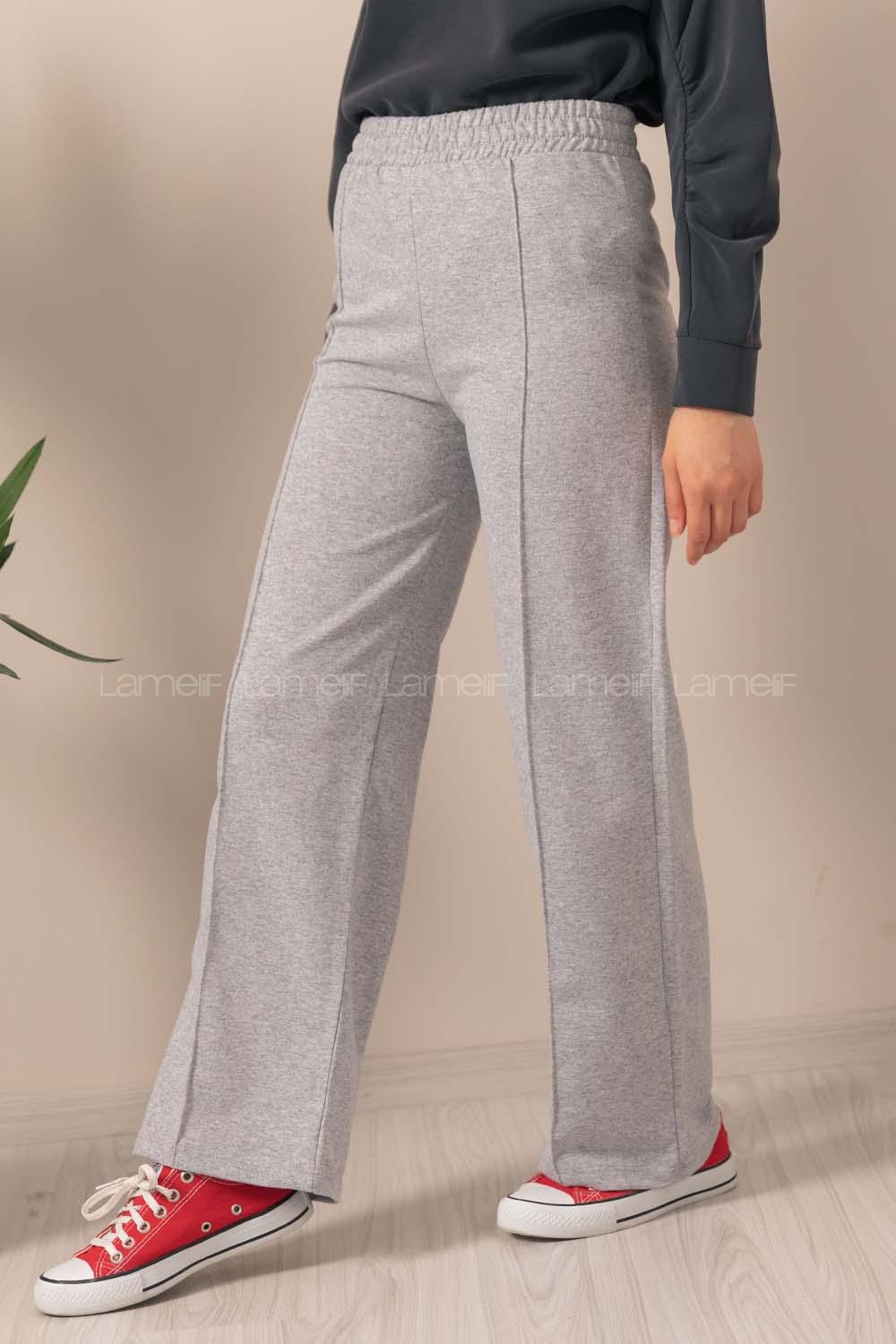 Modalamelif Bol Paça Çımalı Eşofman Gri