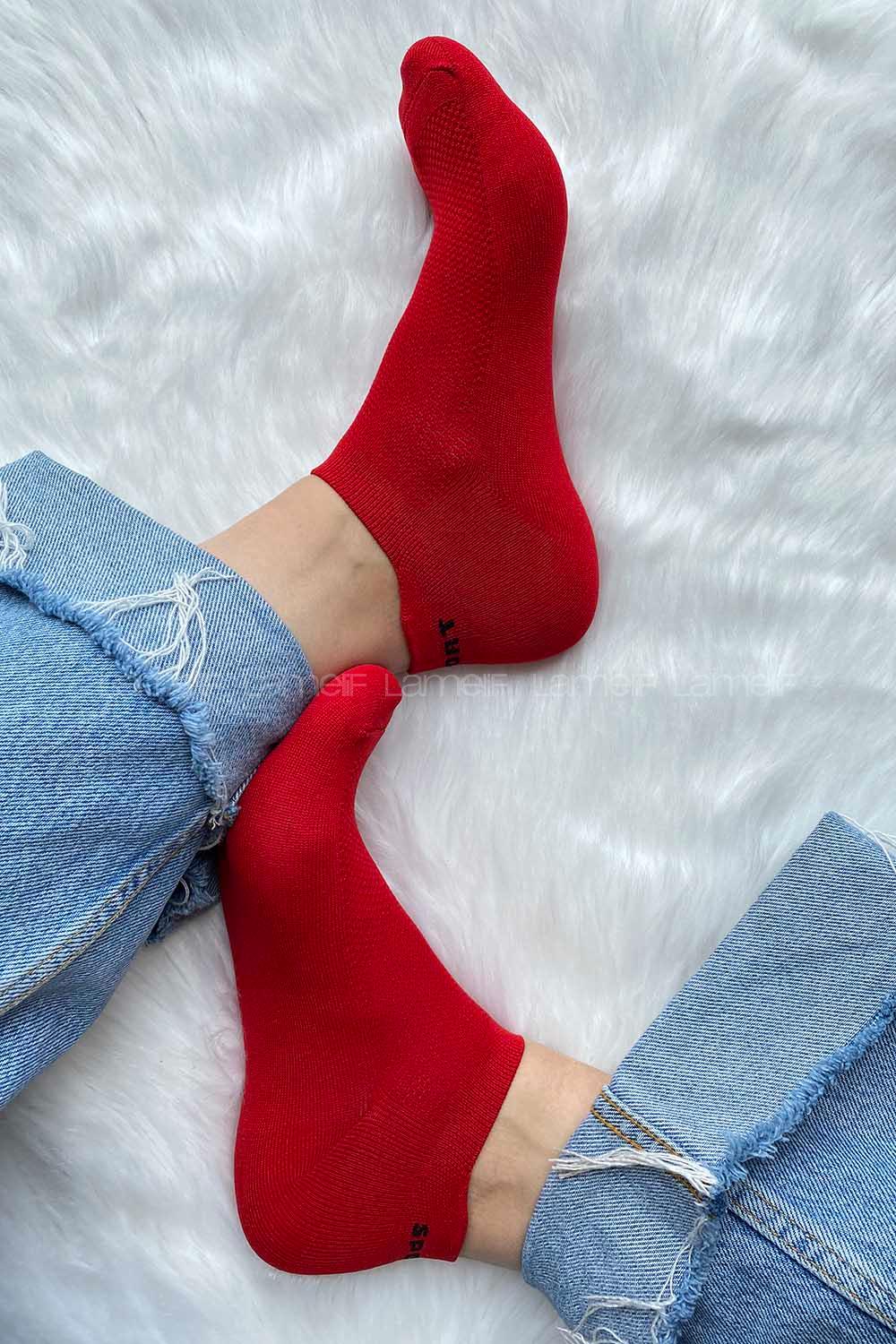 Modalamelif Kırmızı Sport Çorap