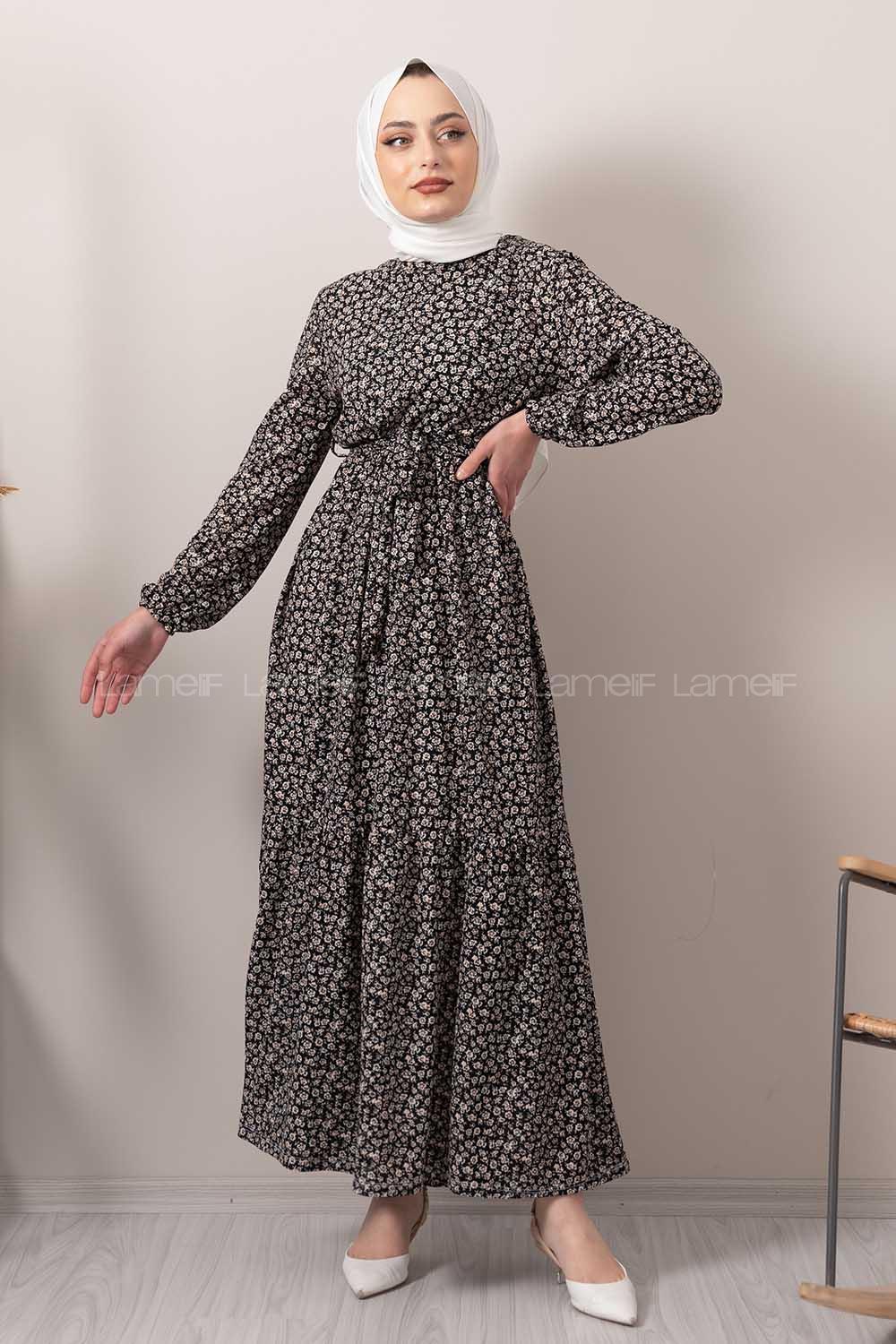 Modalamelif Minimal Papatya Pegasus Elbise Siyah